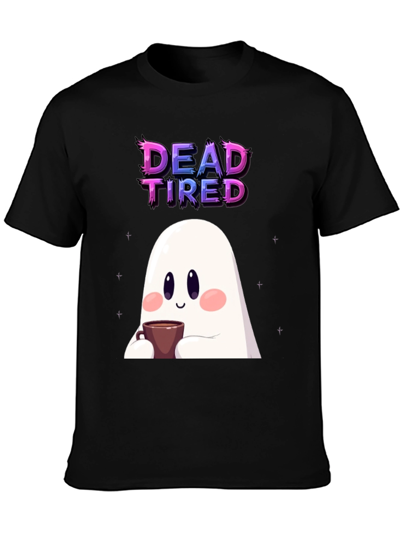 Dead Tired Ghost T-Shirt - Coffee Lover Tee