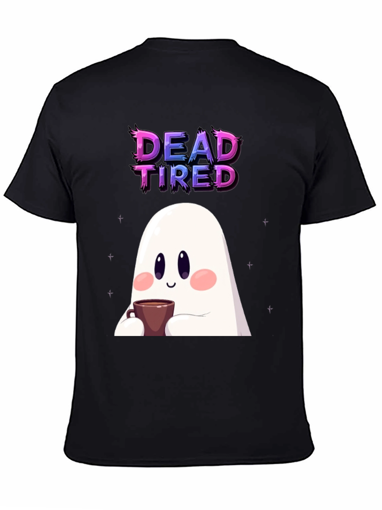 Dead Tired Ghost T-Shirt - Coffee Lover Tee
