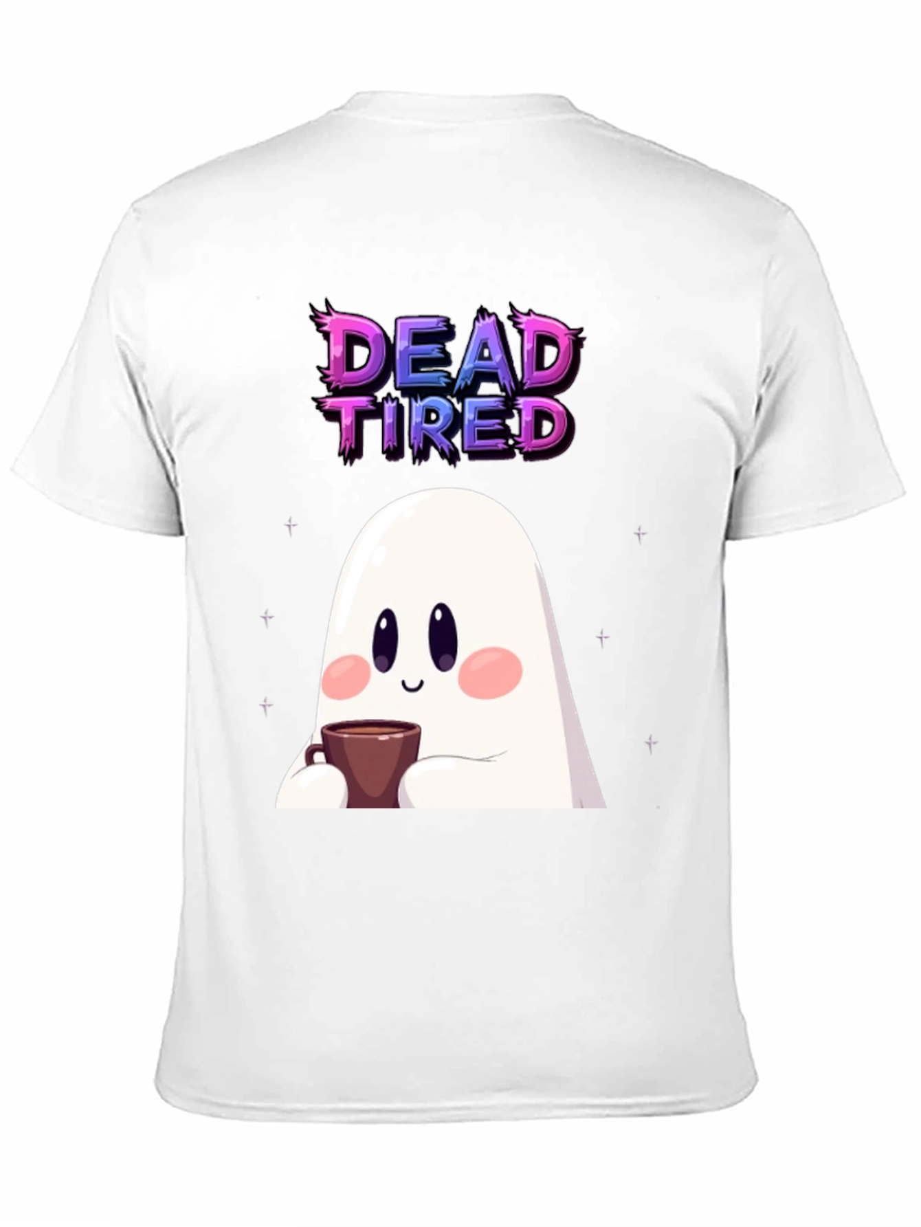 Dead Tired Ghost T-Shirt - Coffee Lover Tee
