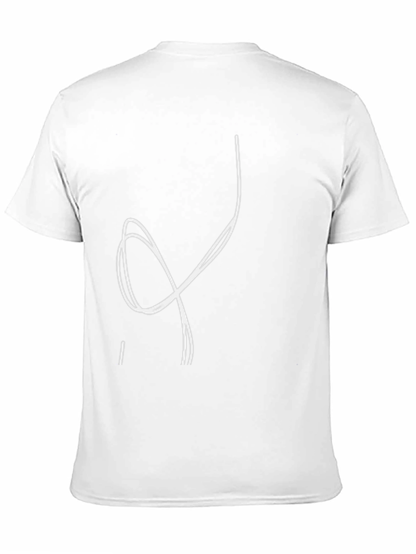 Abstract Line Art Graphic T-Shirt - Black
