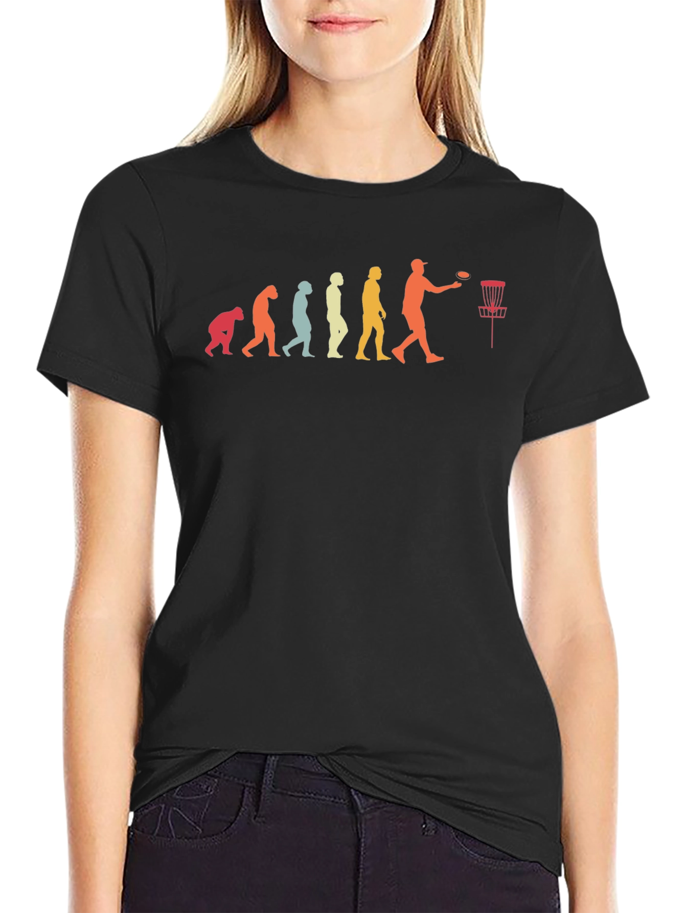 Disc Golf Evolution T-Shirt Black