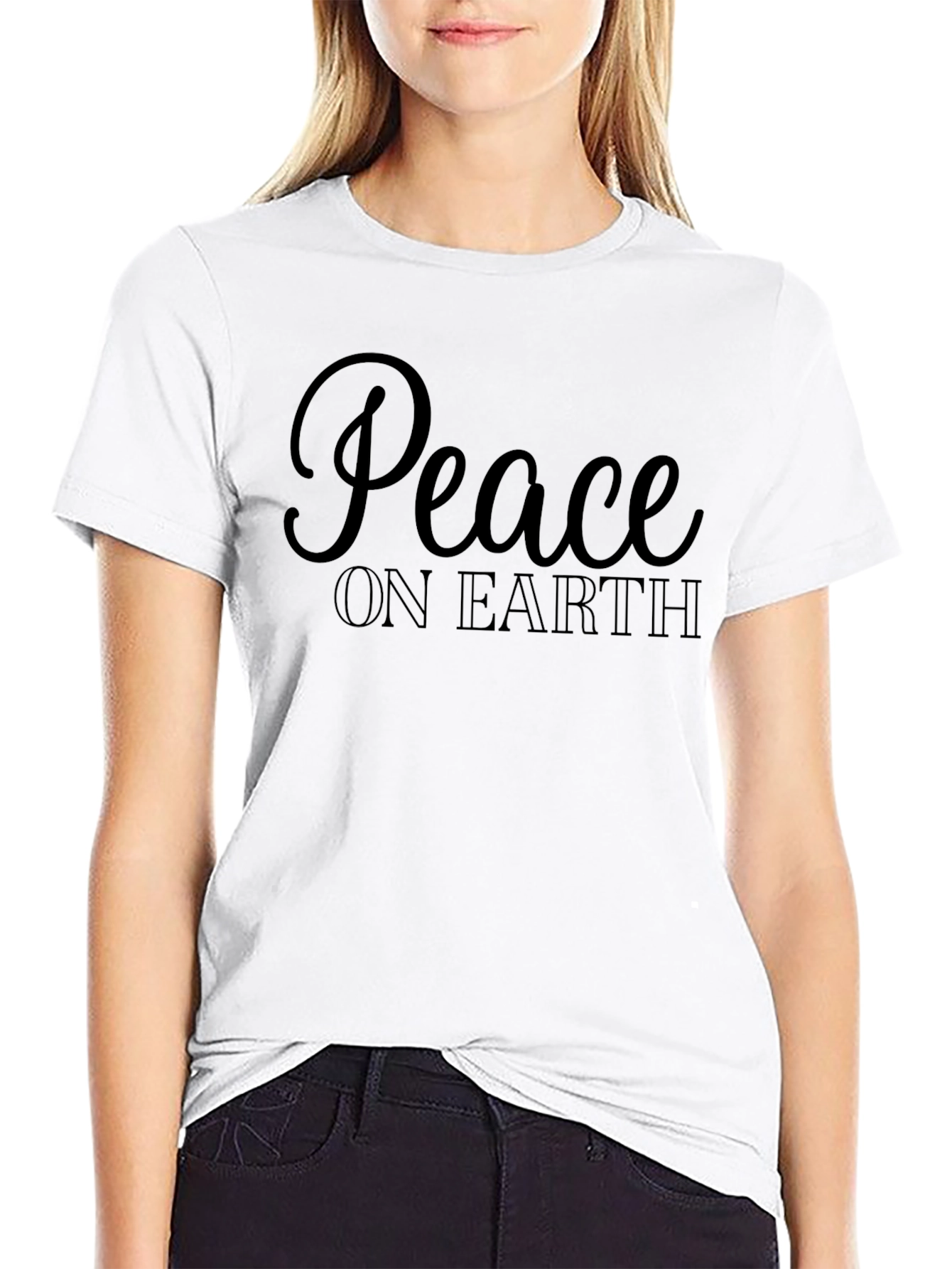 Peace on Earth Graphic Tee - Black