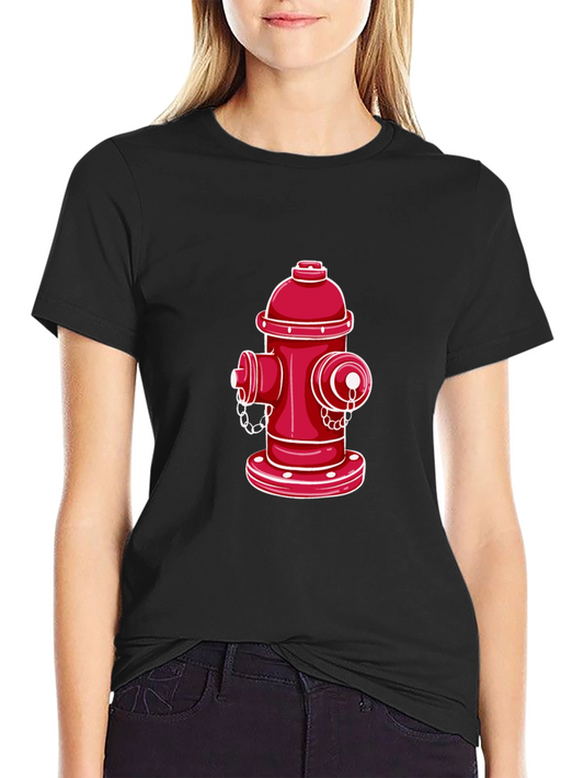 Fire Hydrant Graphic Tee - Black