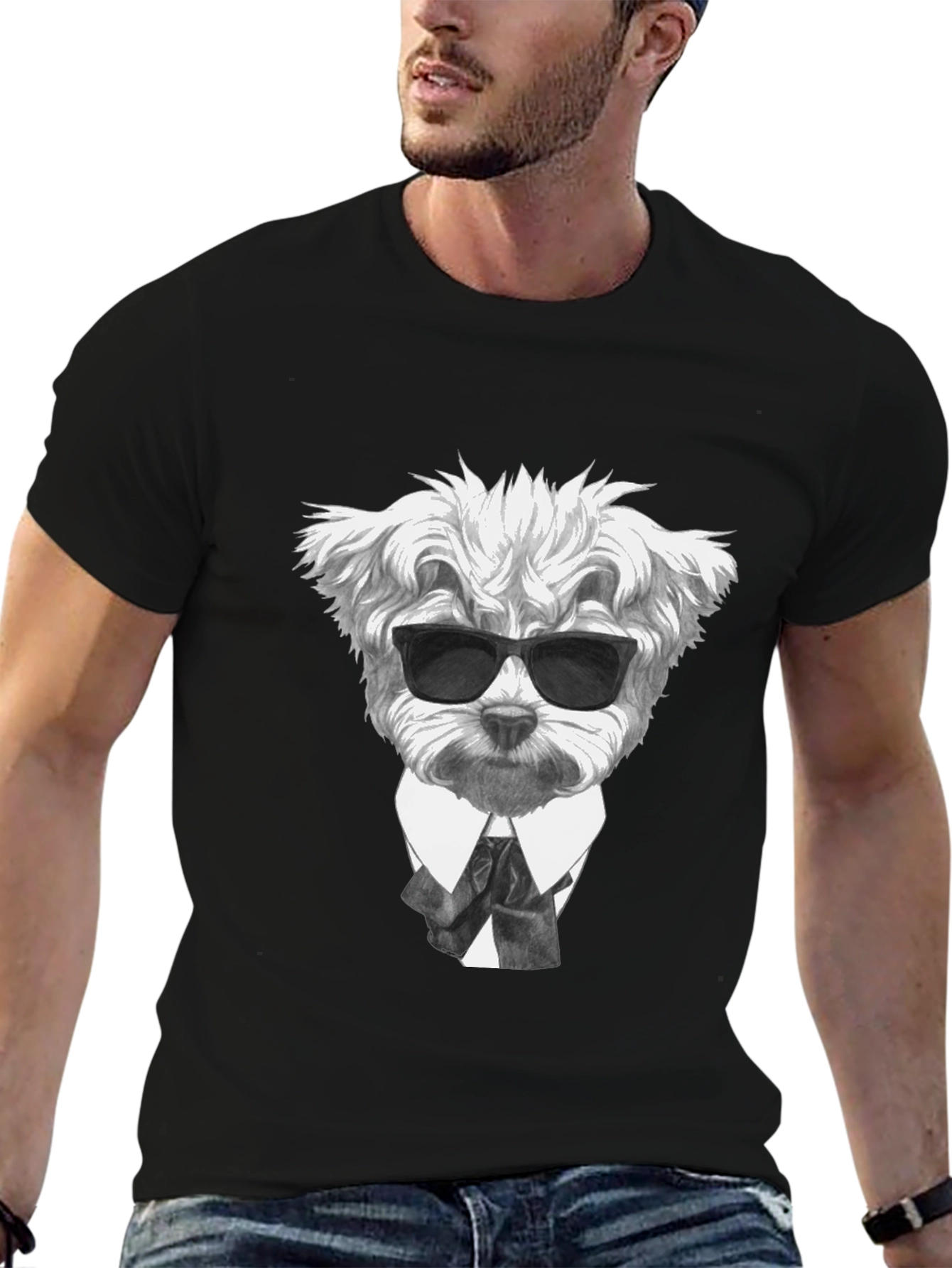 Dog in Suit Graphic Tee - Cool & Stylish