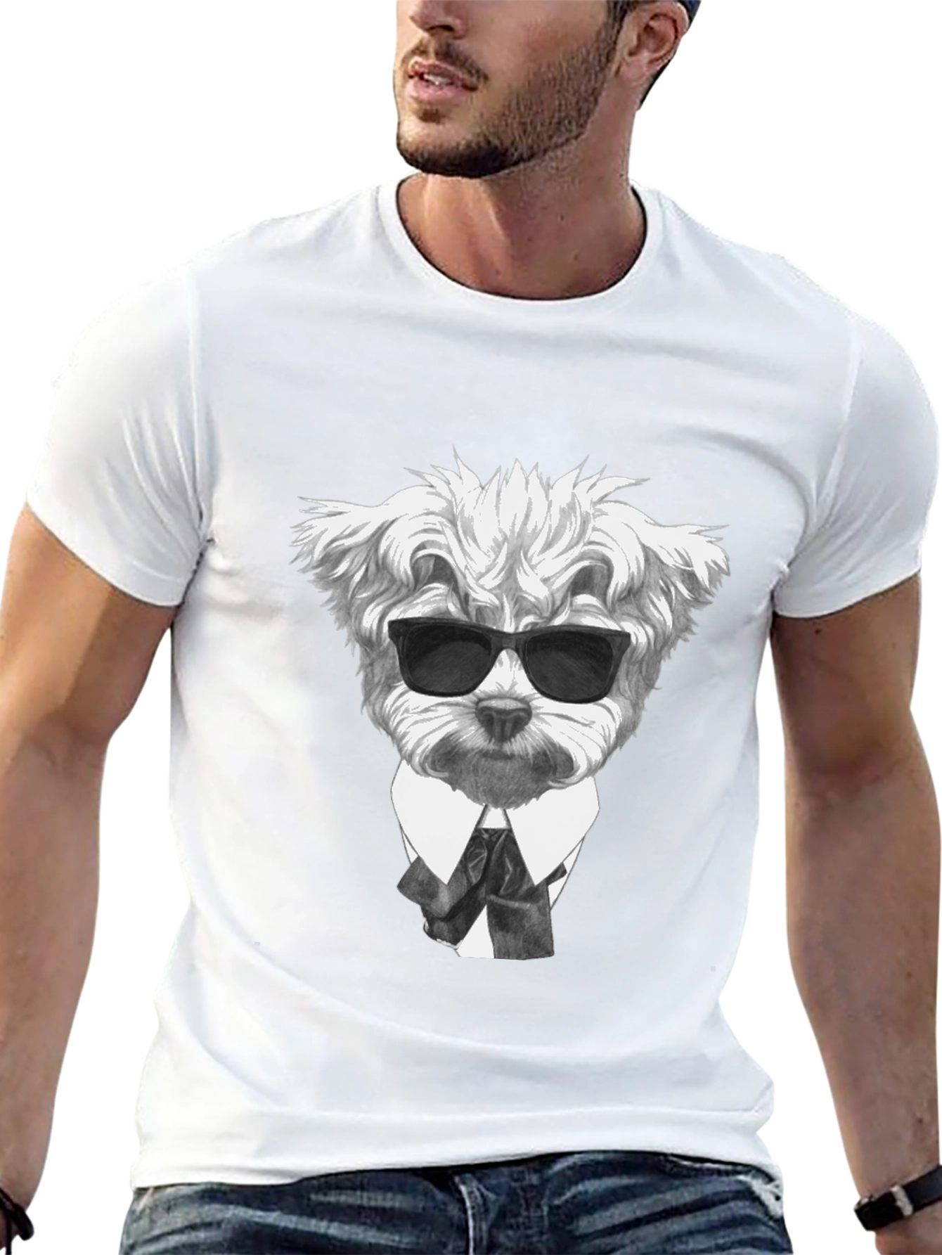 Dog in Suit Graphic Tee - Cool & Stylish