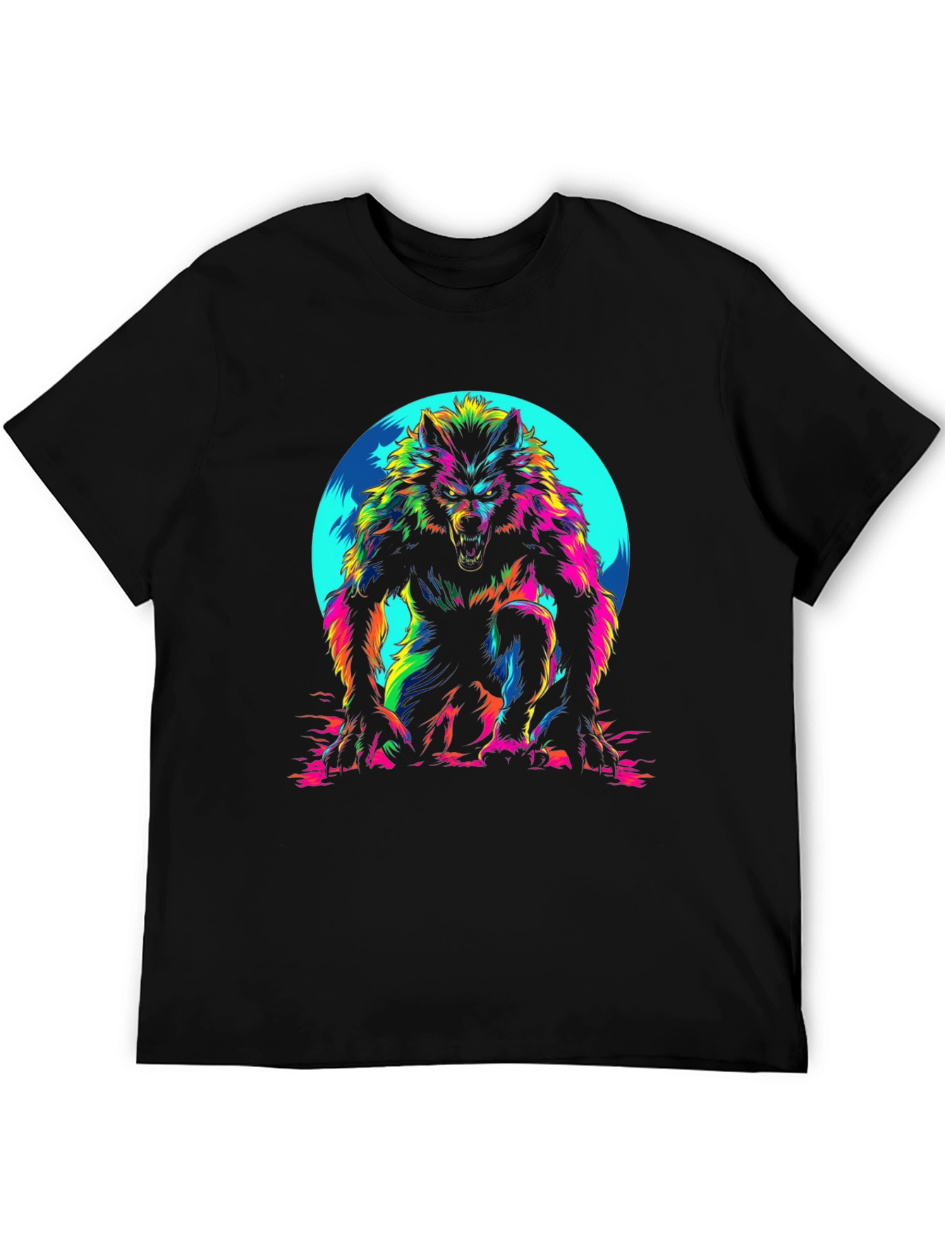 Vibrant Werewolf Graphic Tee
