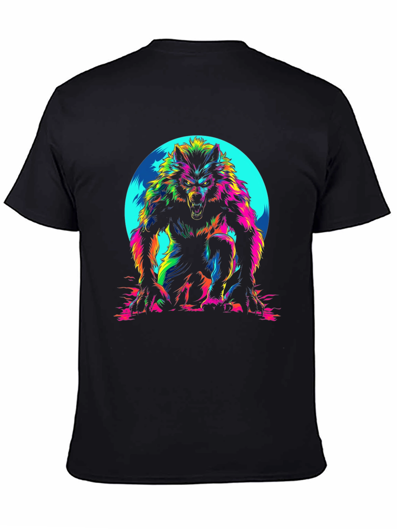 Vibrant Werewolf Graphic Tee