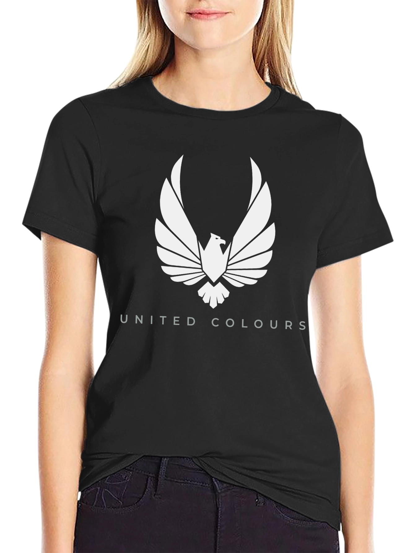 United Colours Eagle Graphic Black T-Shirt