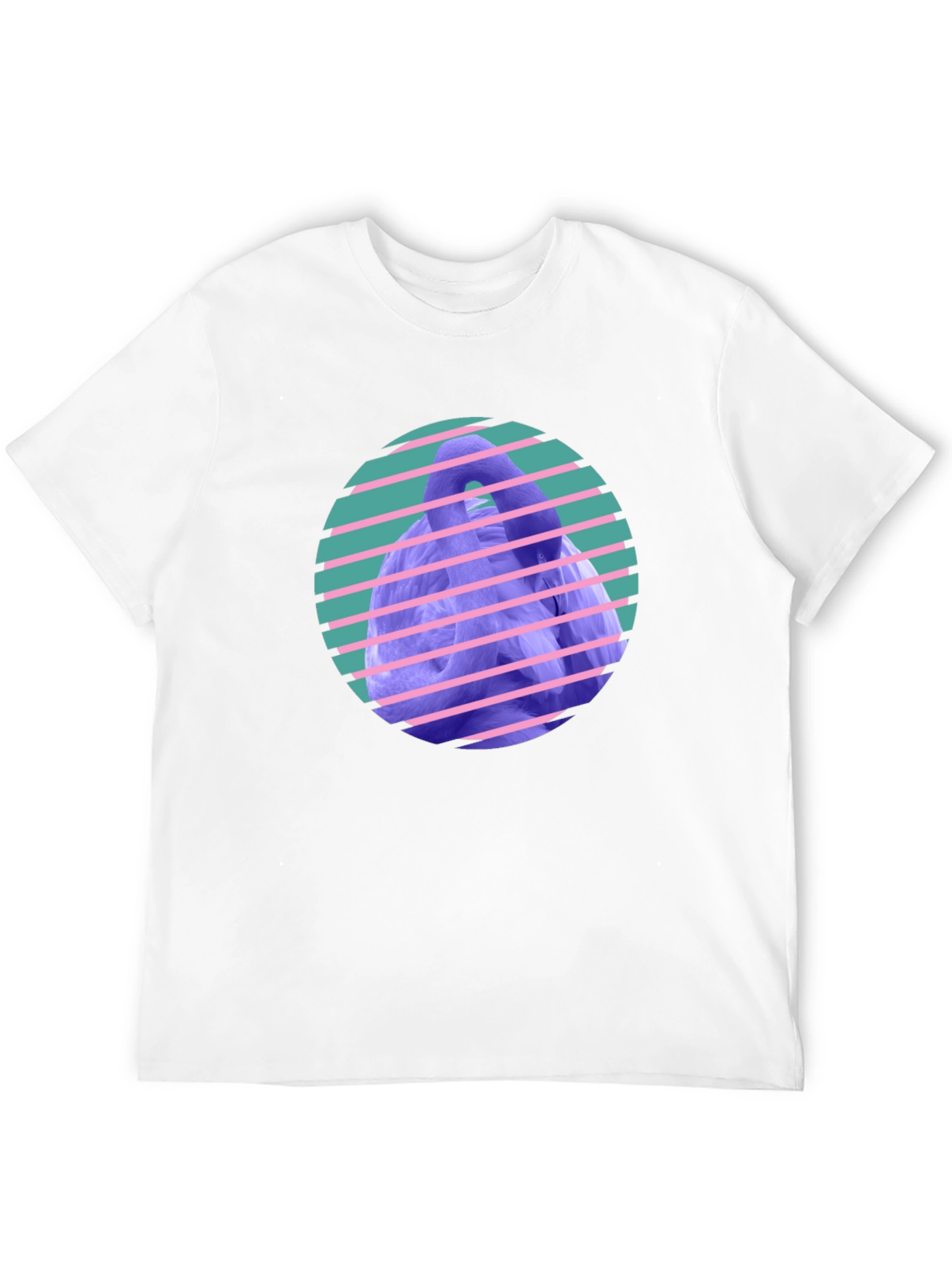 Retro Flamingo T-Shirt - Black Cotton Tee