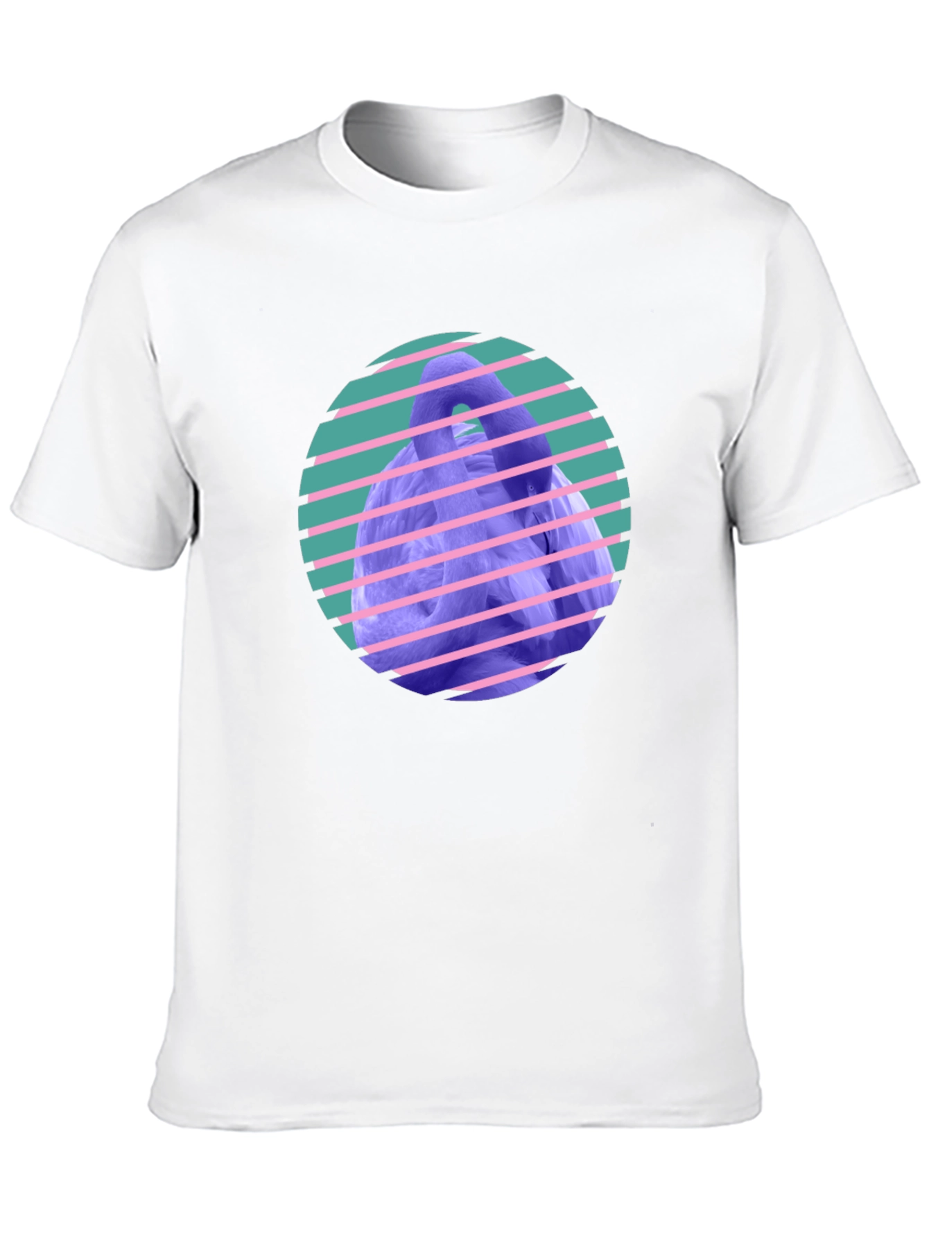 Retro Flamingo T-Shirt - Black Cotton Tee