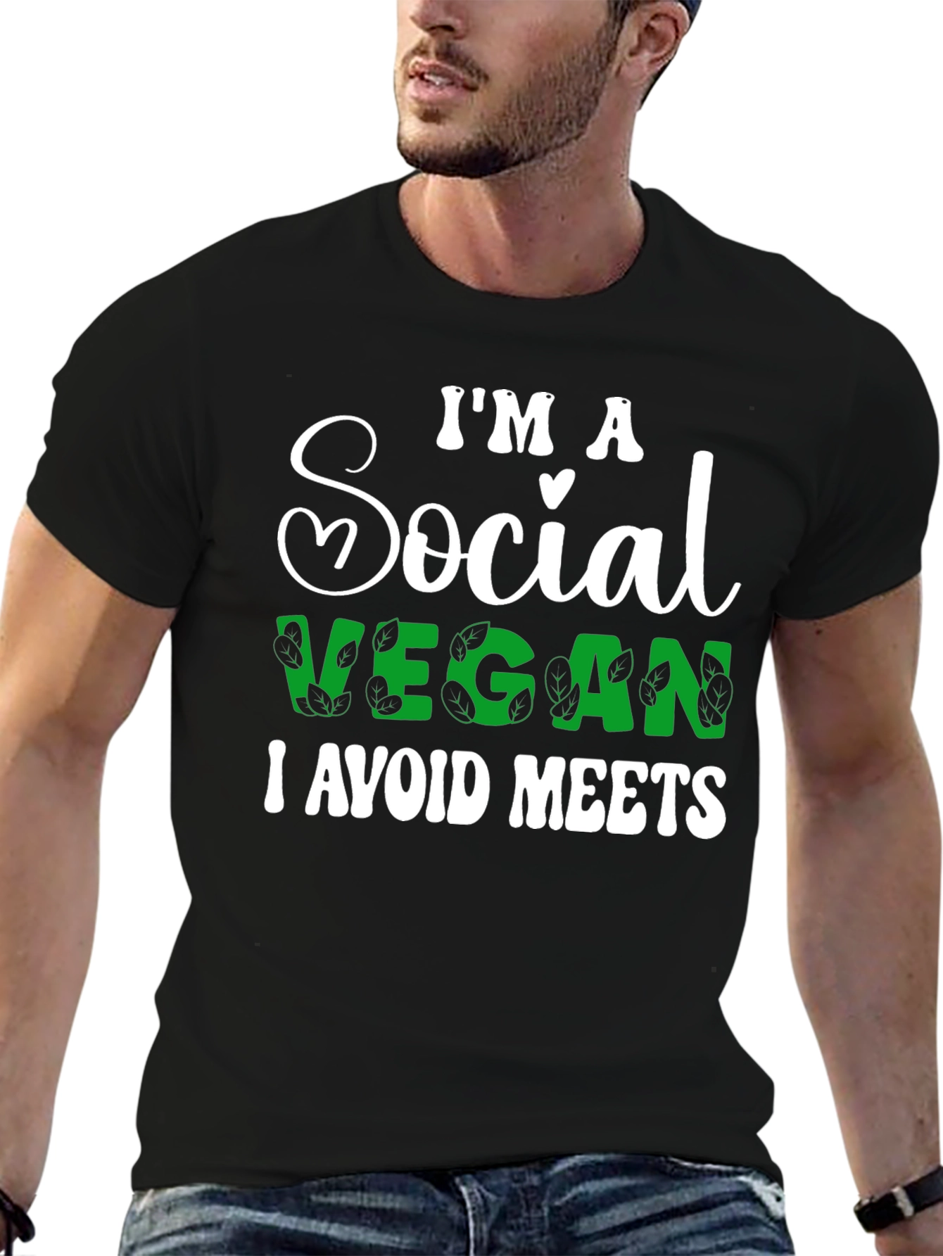 Social Vegan T-Shirt - I Avoid Meets Funny Tee