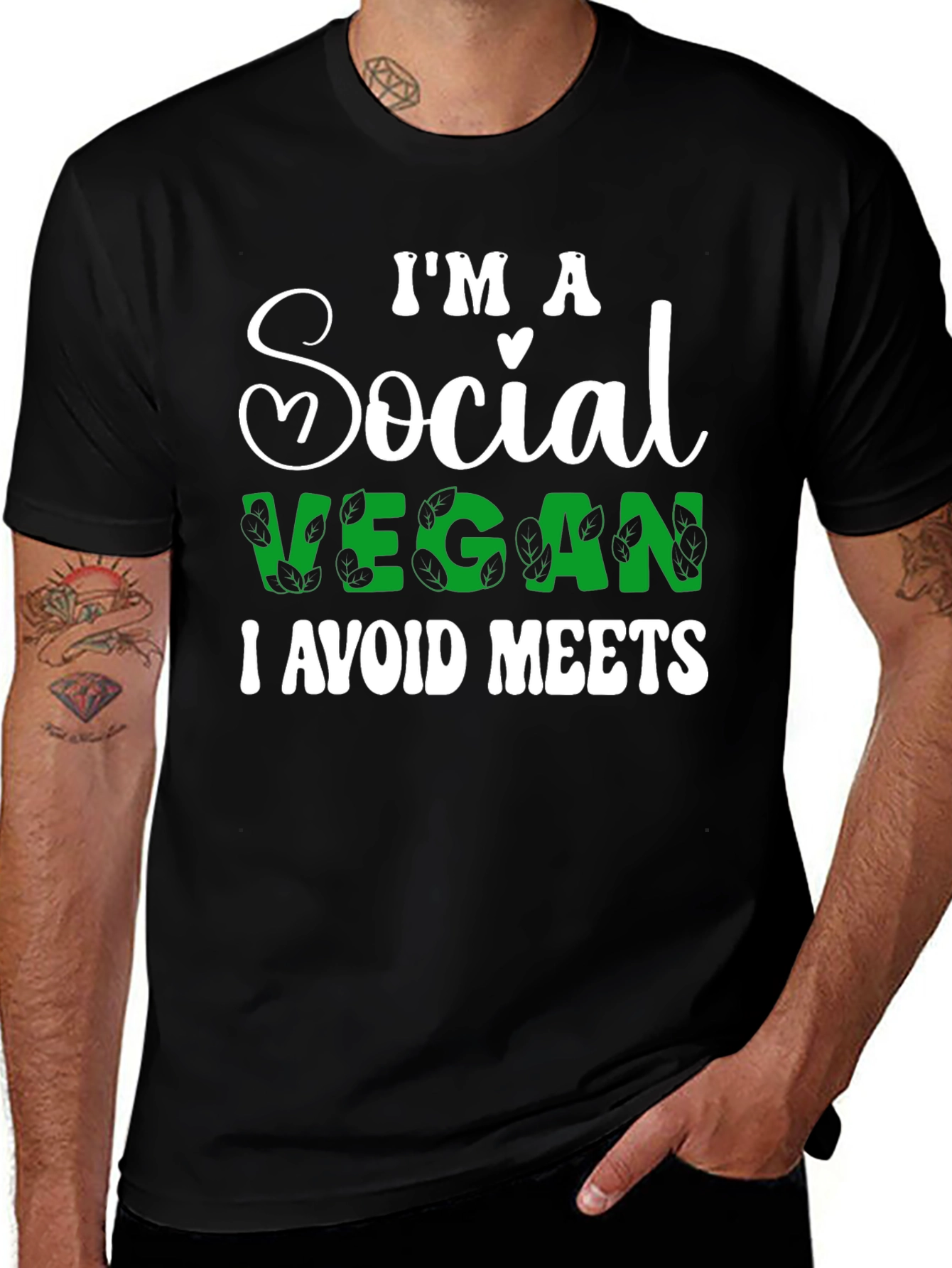 Social Vegan T-Shirt - I Avoid Meets Funny Tee