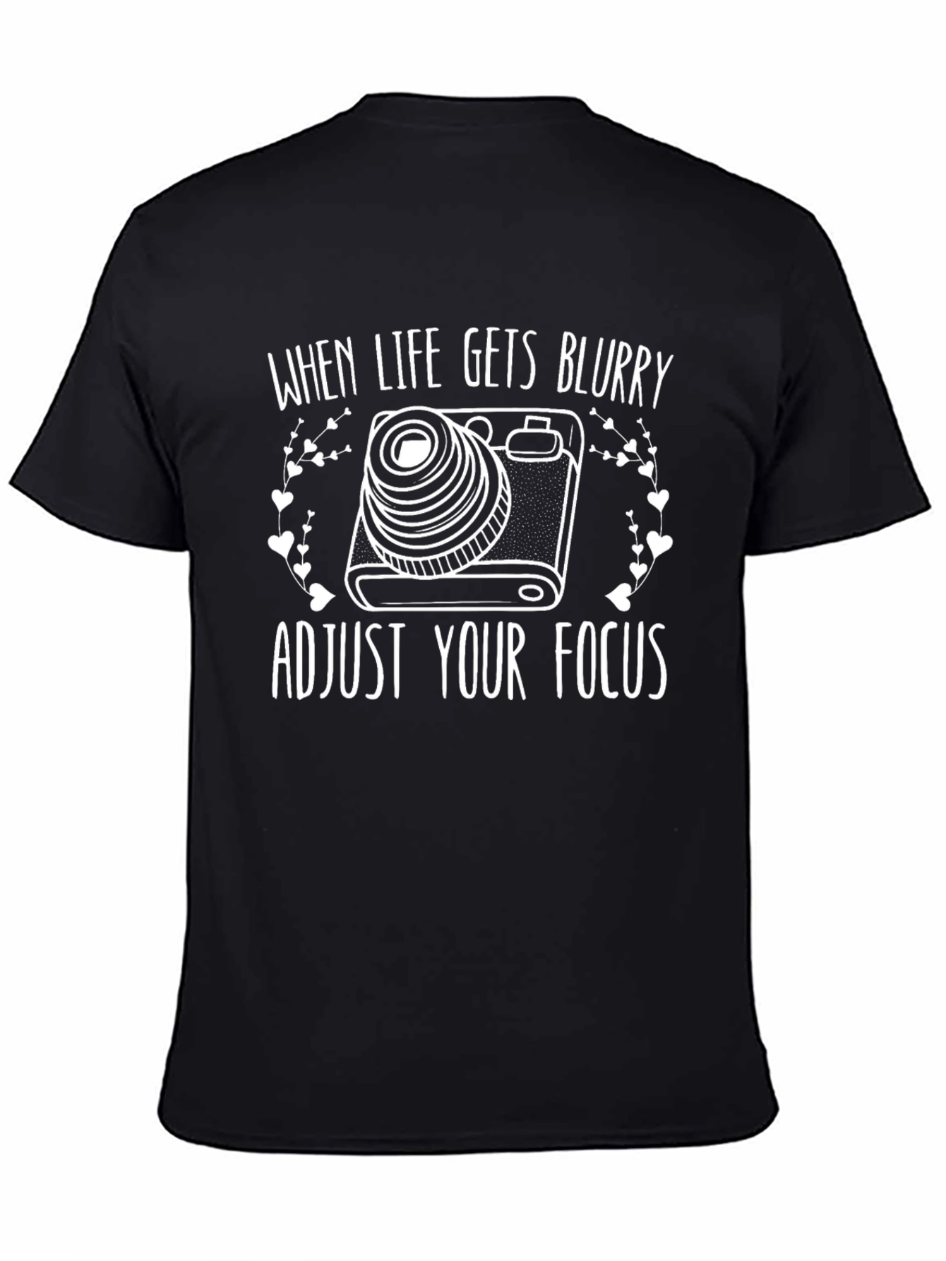 Adjust Your Focus Black Graphic Tee