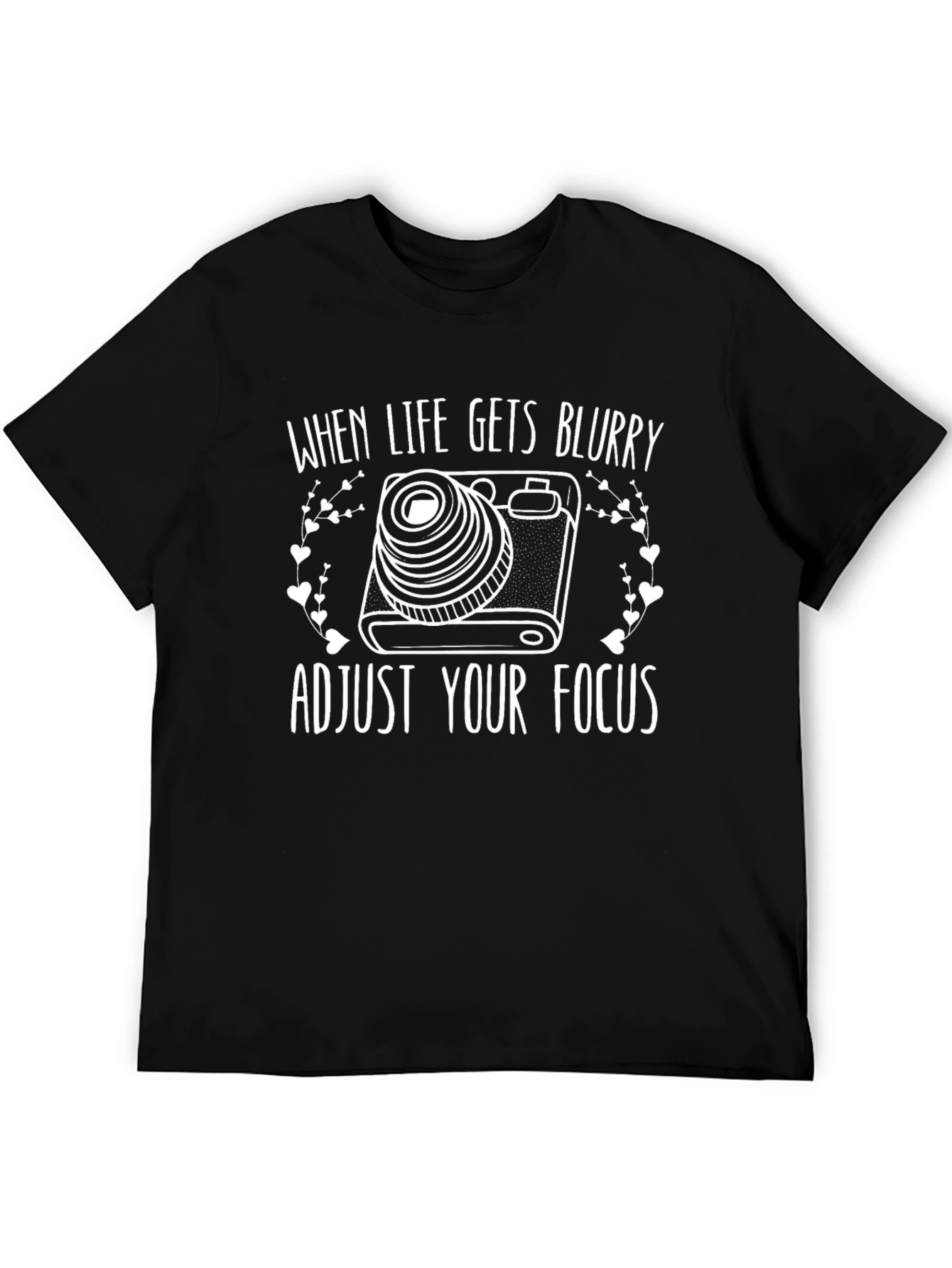 Adjust Your Focus Black Graphic Tee