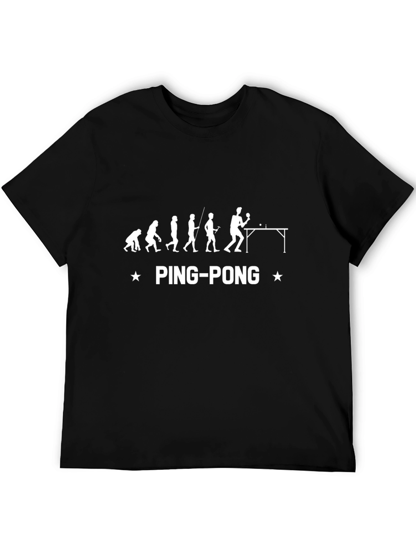 Evolution of Ping Pong Black T-Shirt