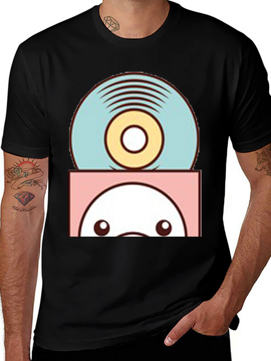 Cute Vinyl Record Kawaii Style Graphic Tee
