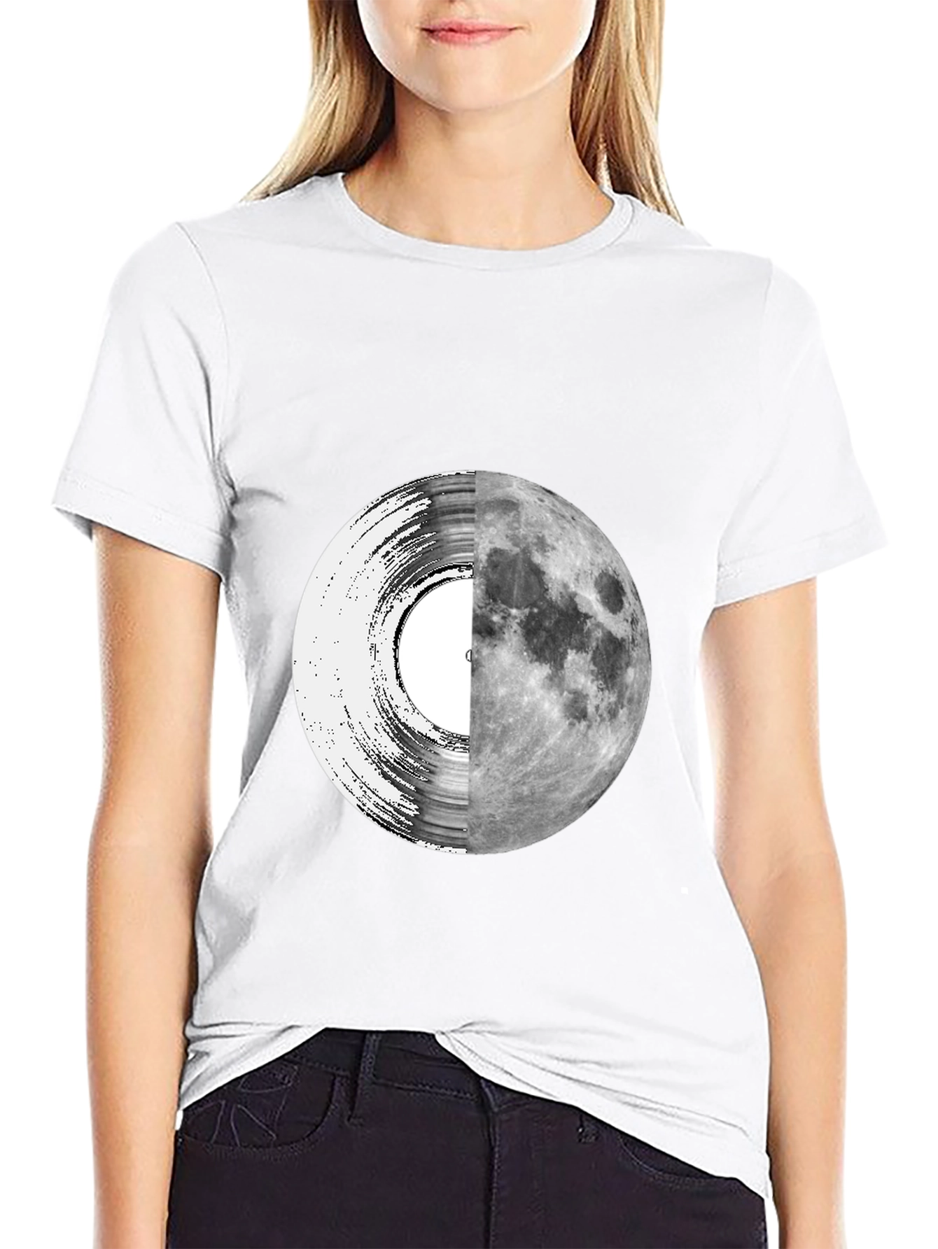 Vinyl Moon Graphic Tee - Unique Music Lover Shirt