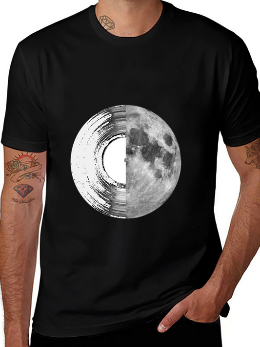 Vinyl Moon Graphic Tee - Unique Music Lover Shirt