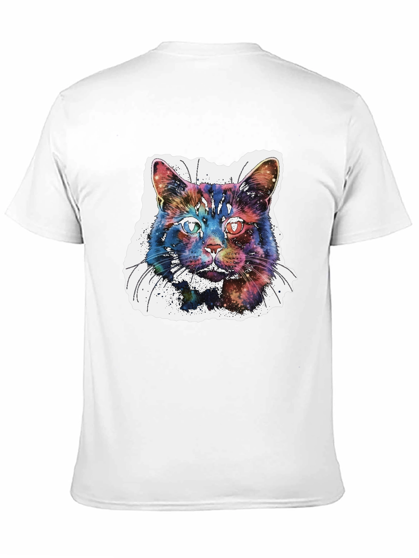 Galaxy Cat Graphic T-Shirt - Cosmic Feline Tee