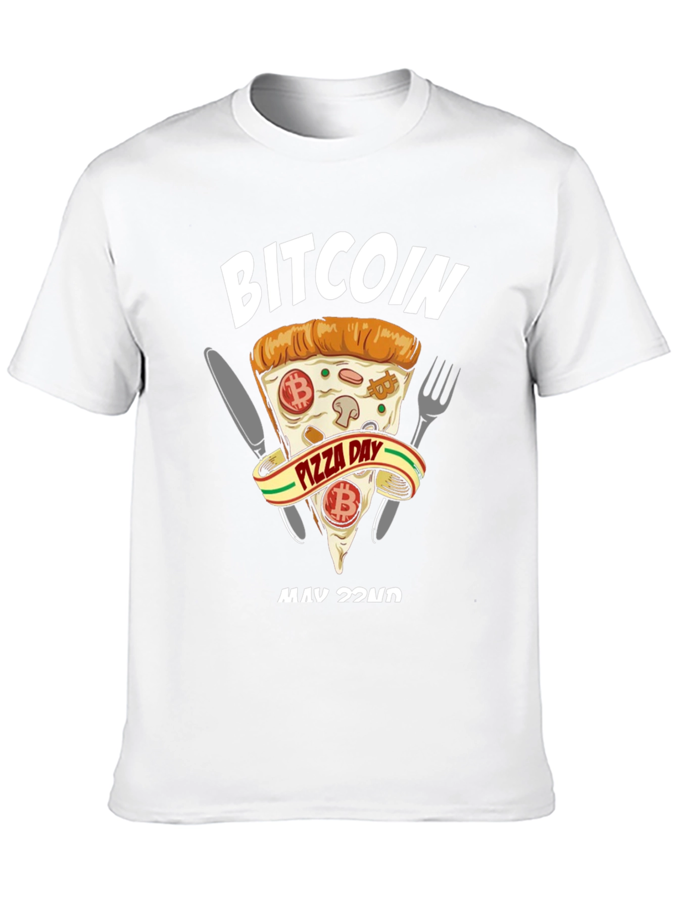 Bitcoin Pizza Day Black T-Shirt Crypto Currency Tee