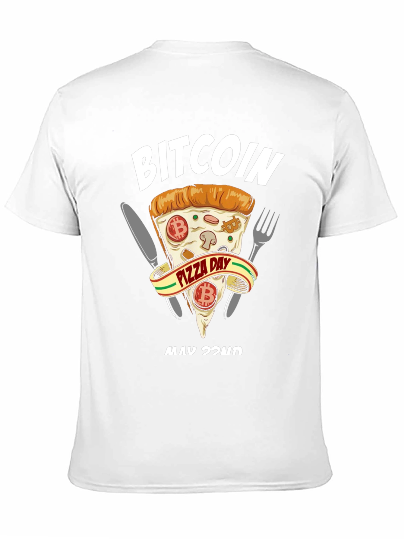 Bitcoin Pizza Day Black T-Shirt Crypto Currency Tee