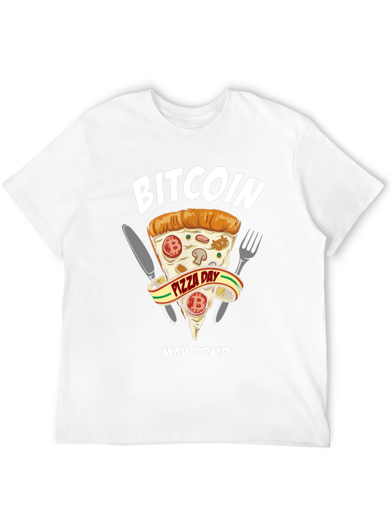 Bitcoin Pizza Day Black T-Shirt Crypto Currency Tee