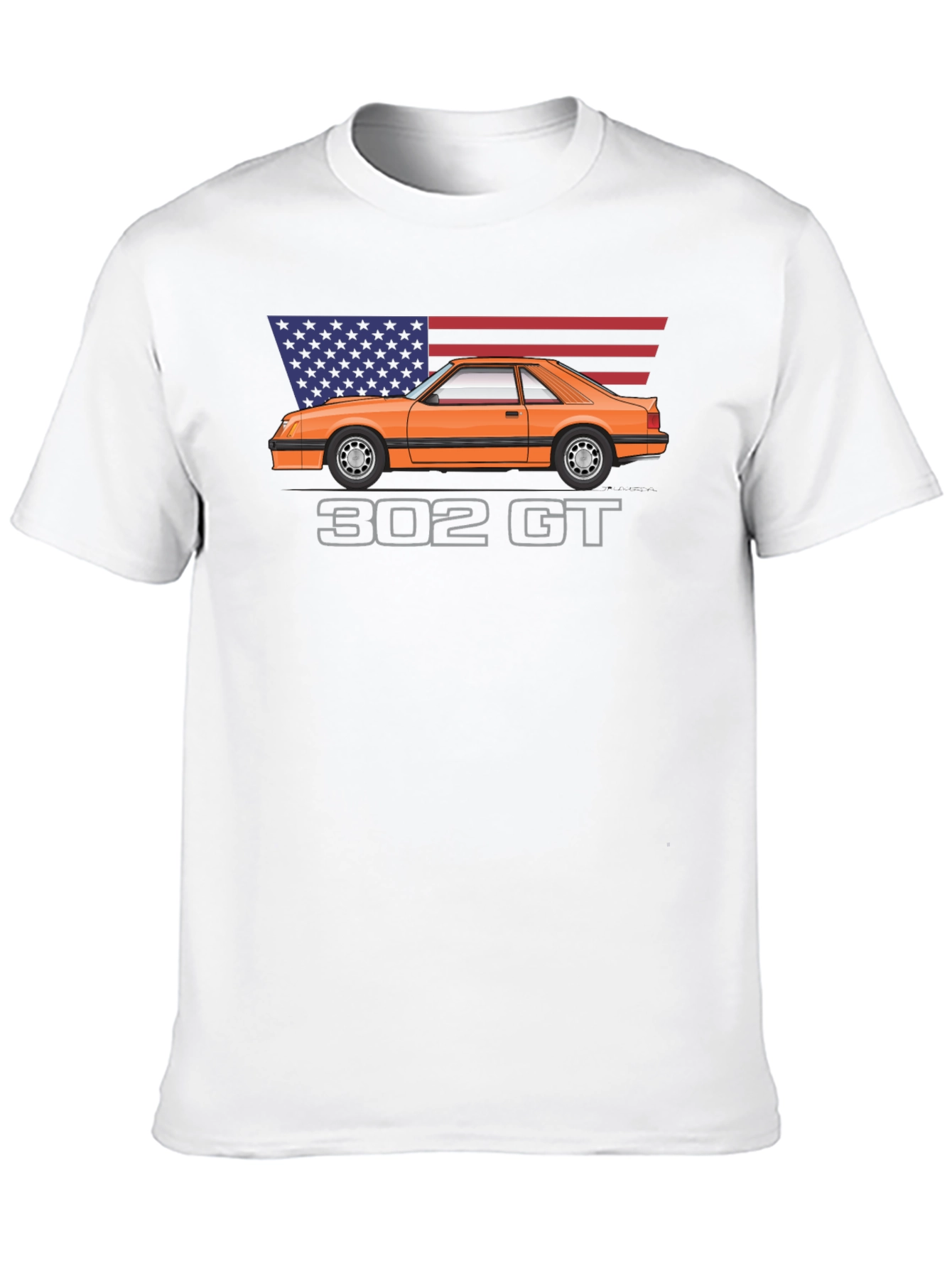 302 GT American Flag Graphic Tee