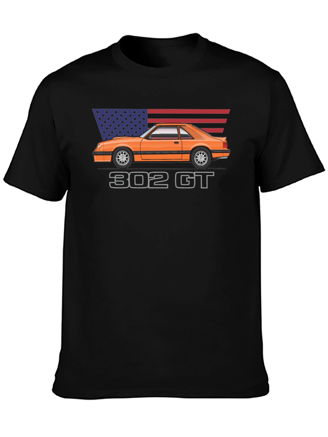 302 GT American Flag Graphic Tee