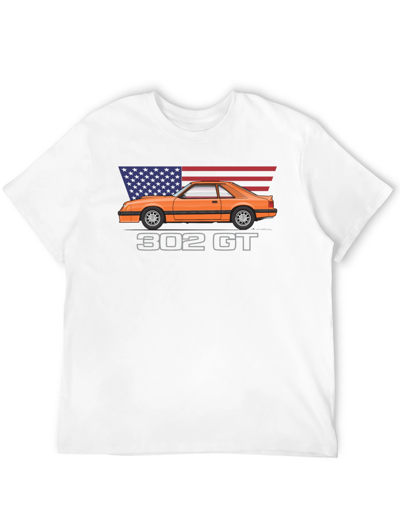302 GT American Flag Graphic Tee