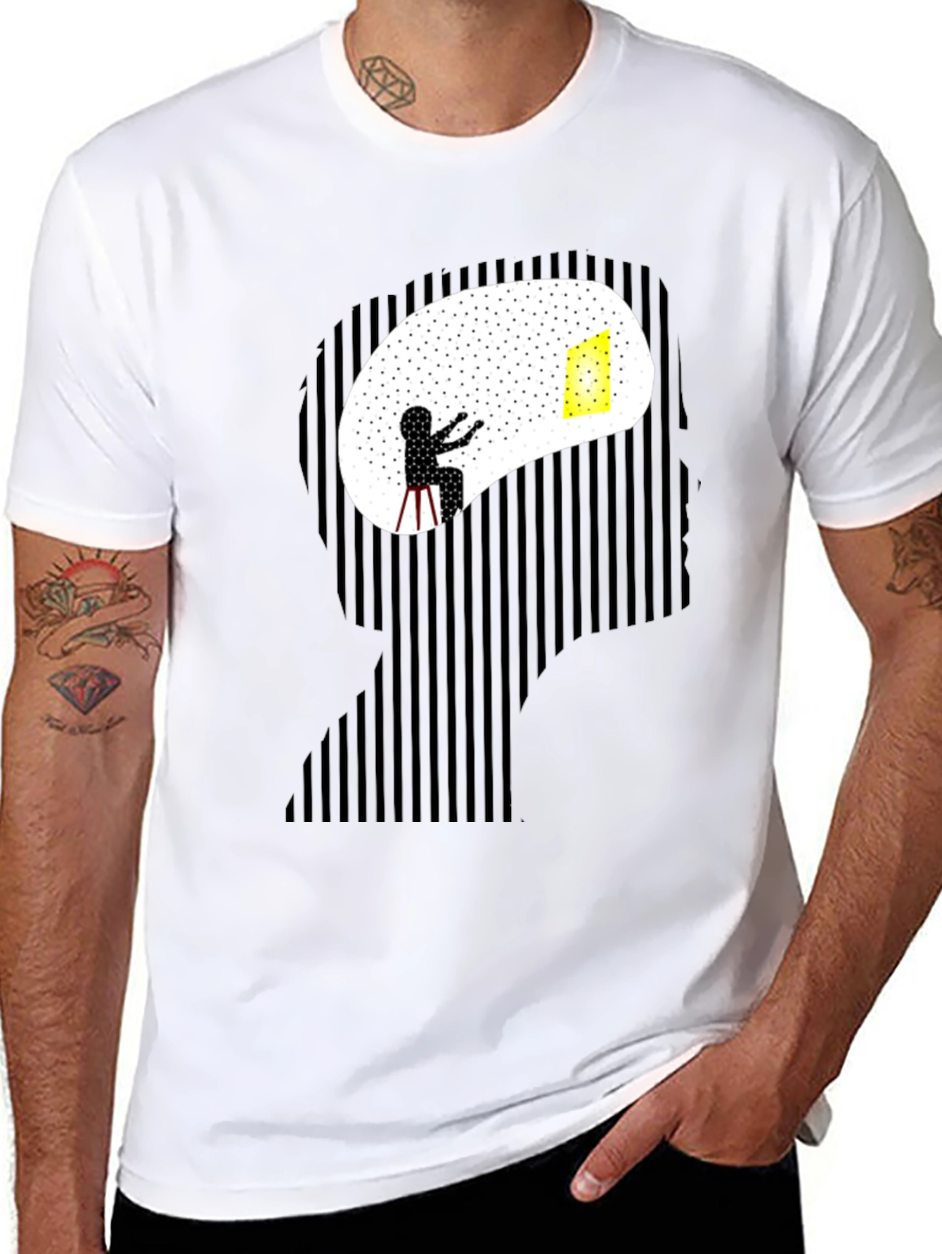 Thinking Man Graphic Tee - Unique Design