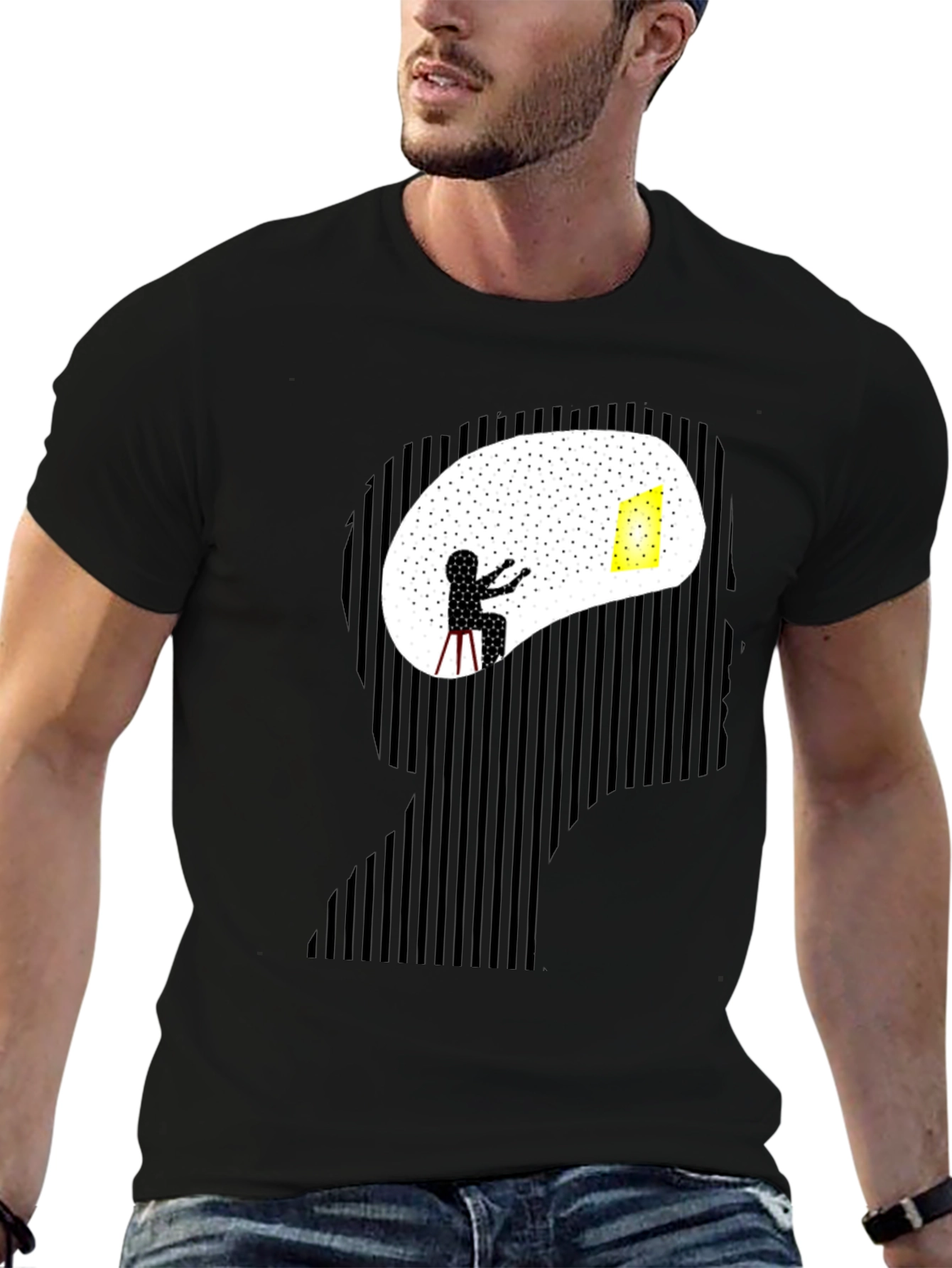 Thinking Man Graphic Tee - Unique Design