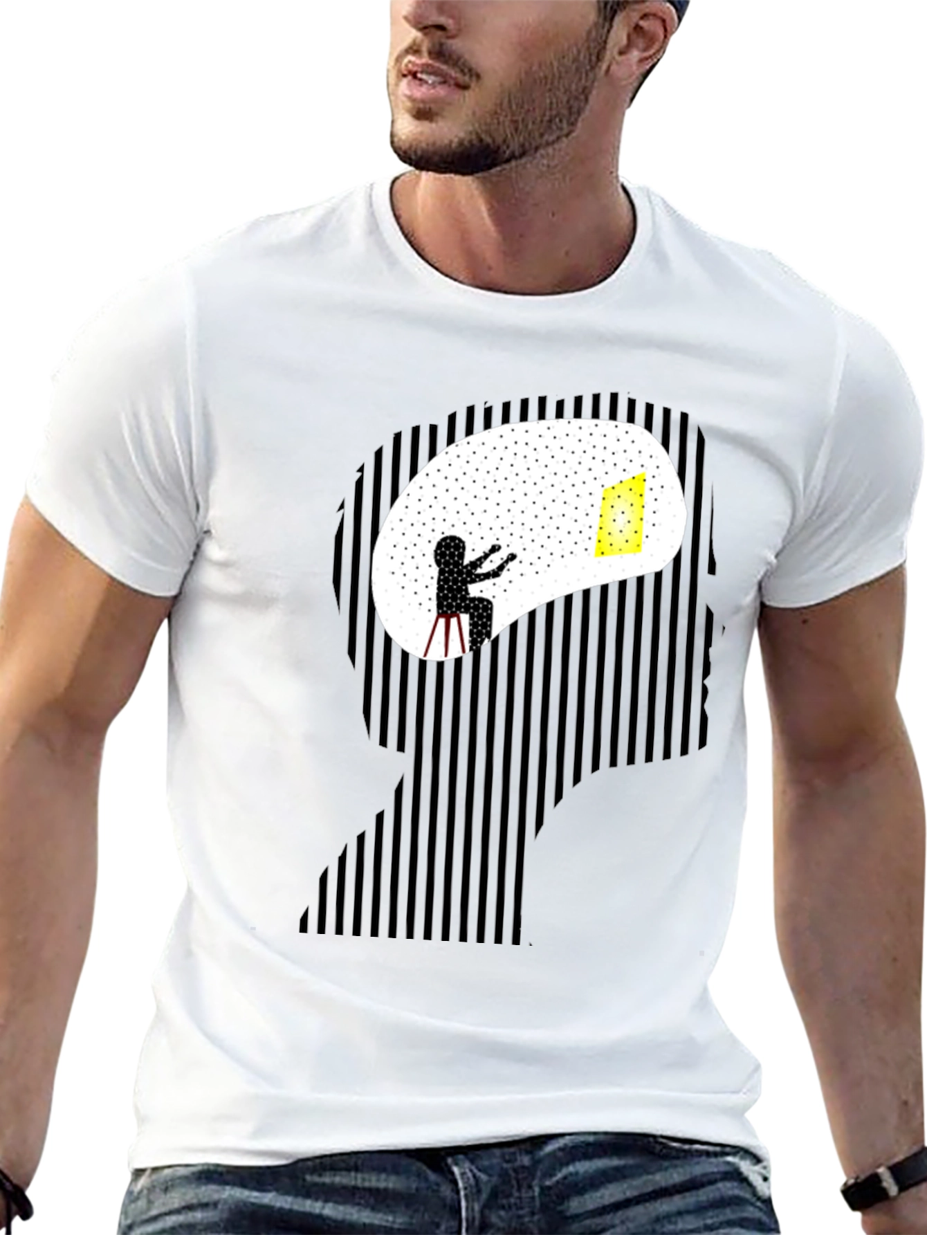 Thinking Man Graphic Tee - Unique Design