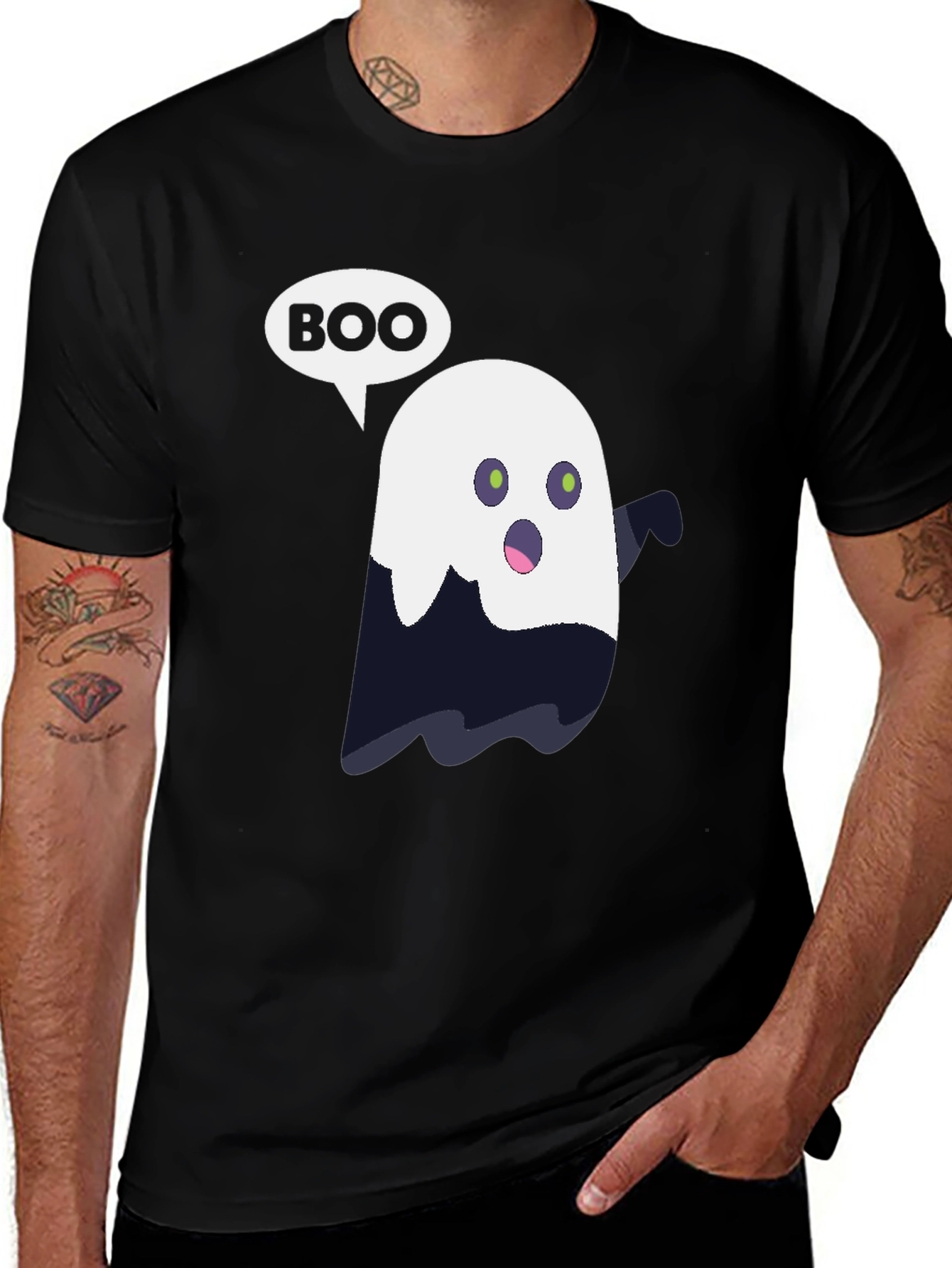 Boo Ghost Graphic T-Shirt - Halloween Spooky Season Tee