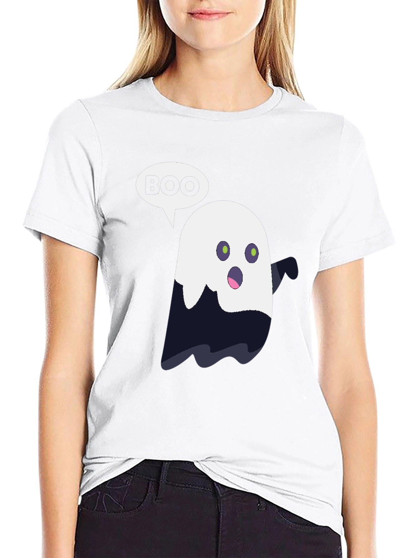 Boo Ghost Graphic T-Shirt - Halloween Spooky Season Tee