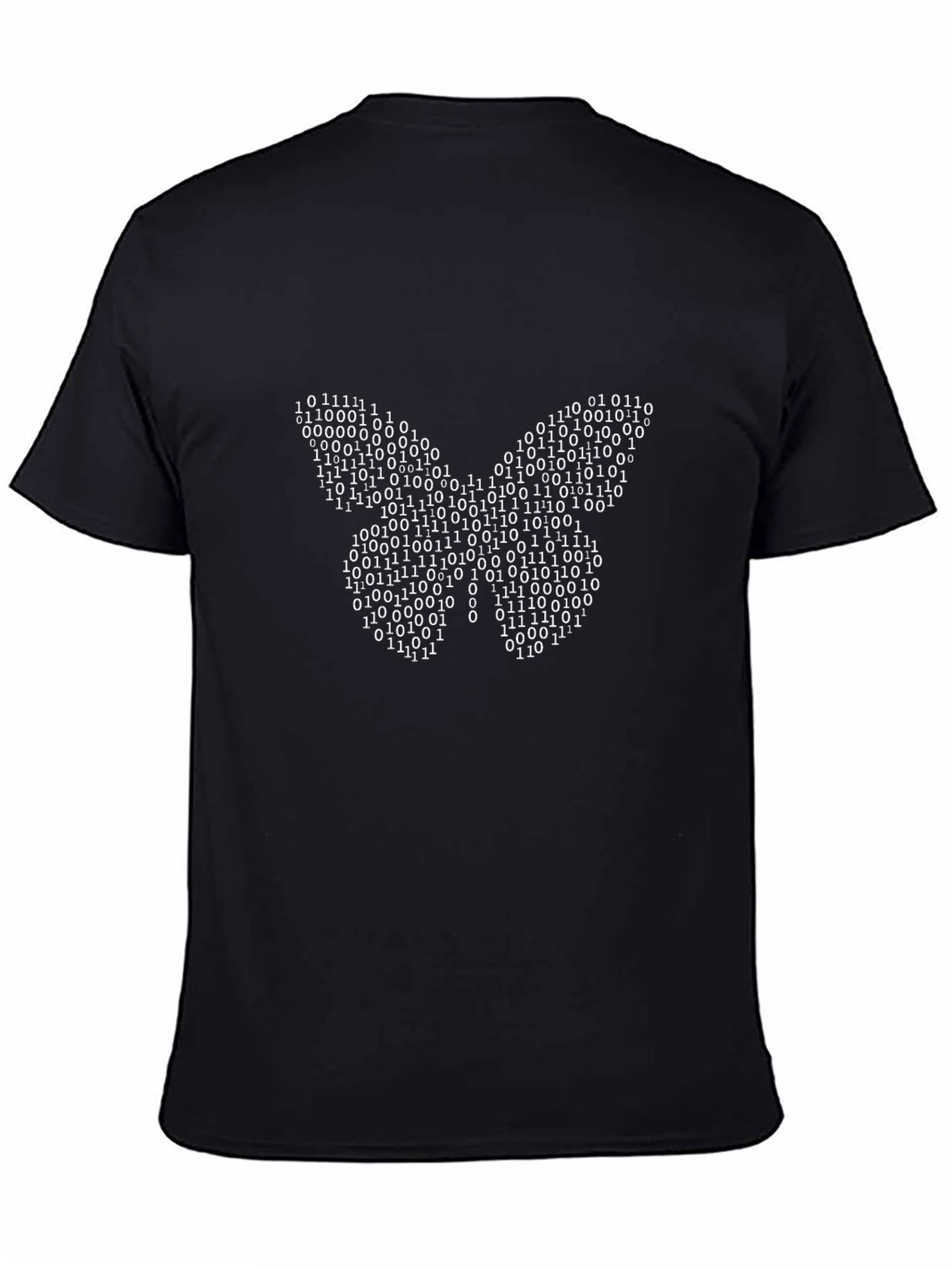 Binary Butterfly Graphic Tee - Black