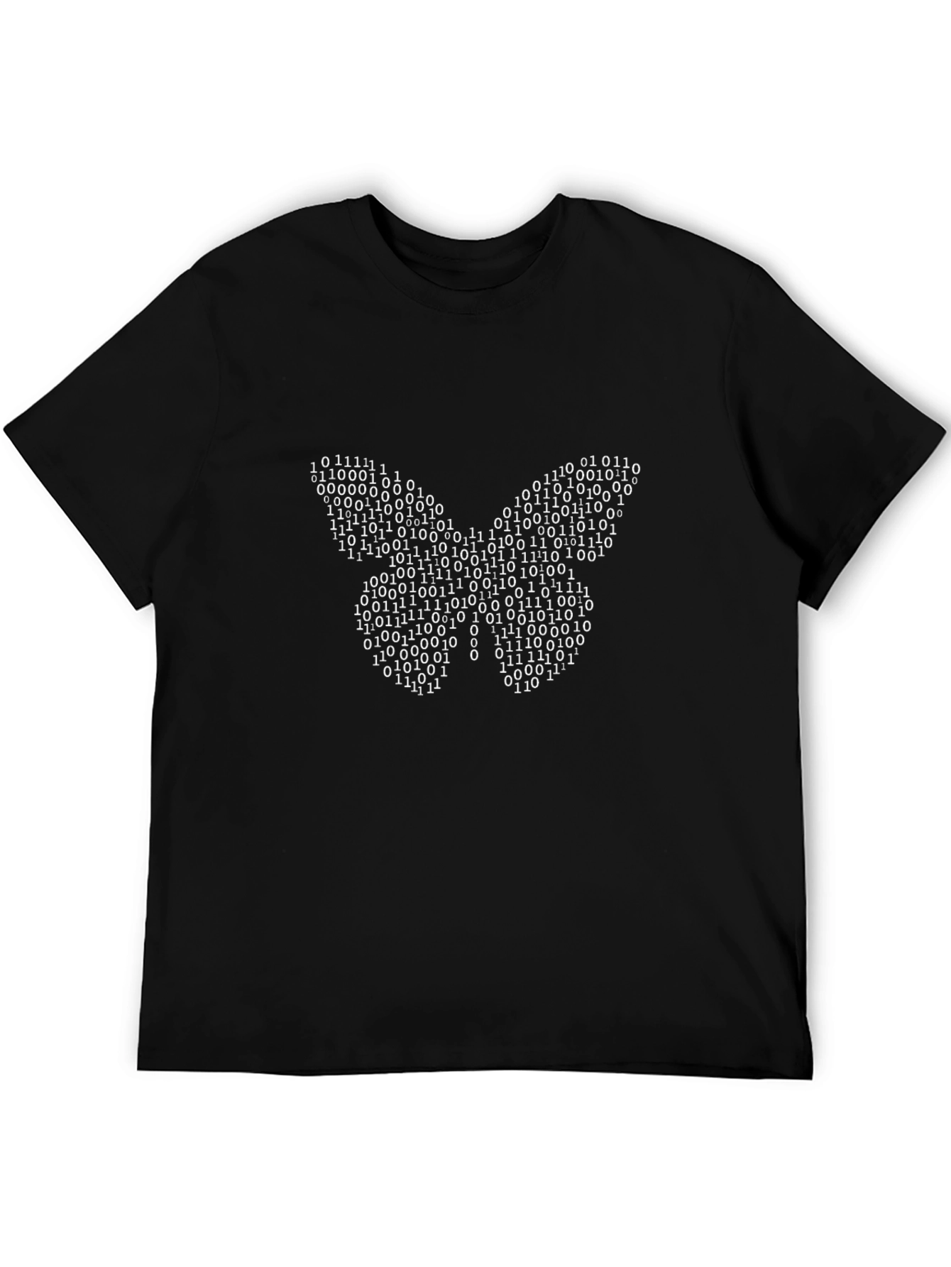 Binary Butterfly Graphic Tee - Black