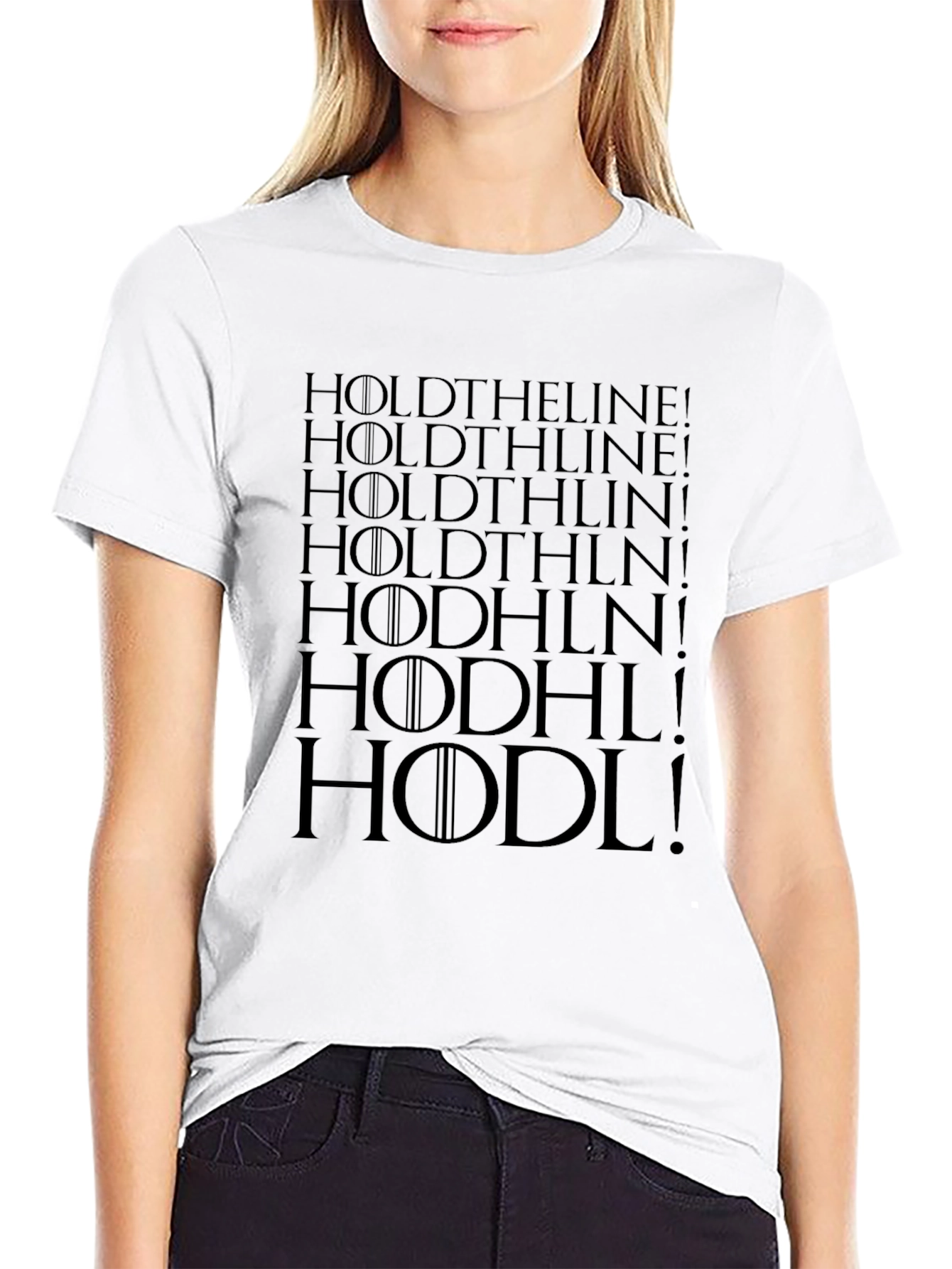 HODL the Line Mens Black Graphic Tee