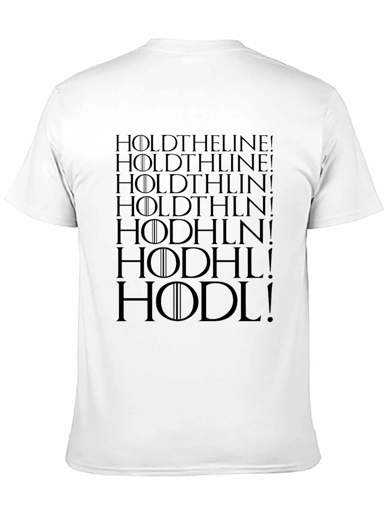 HODL the Line Mens Black Graphic Tee