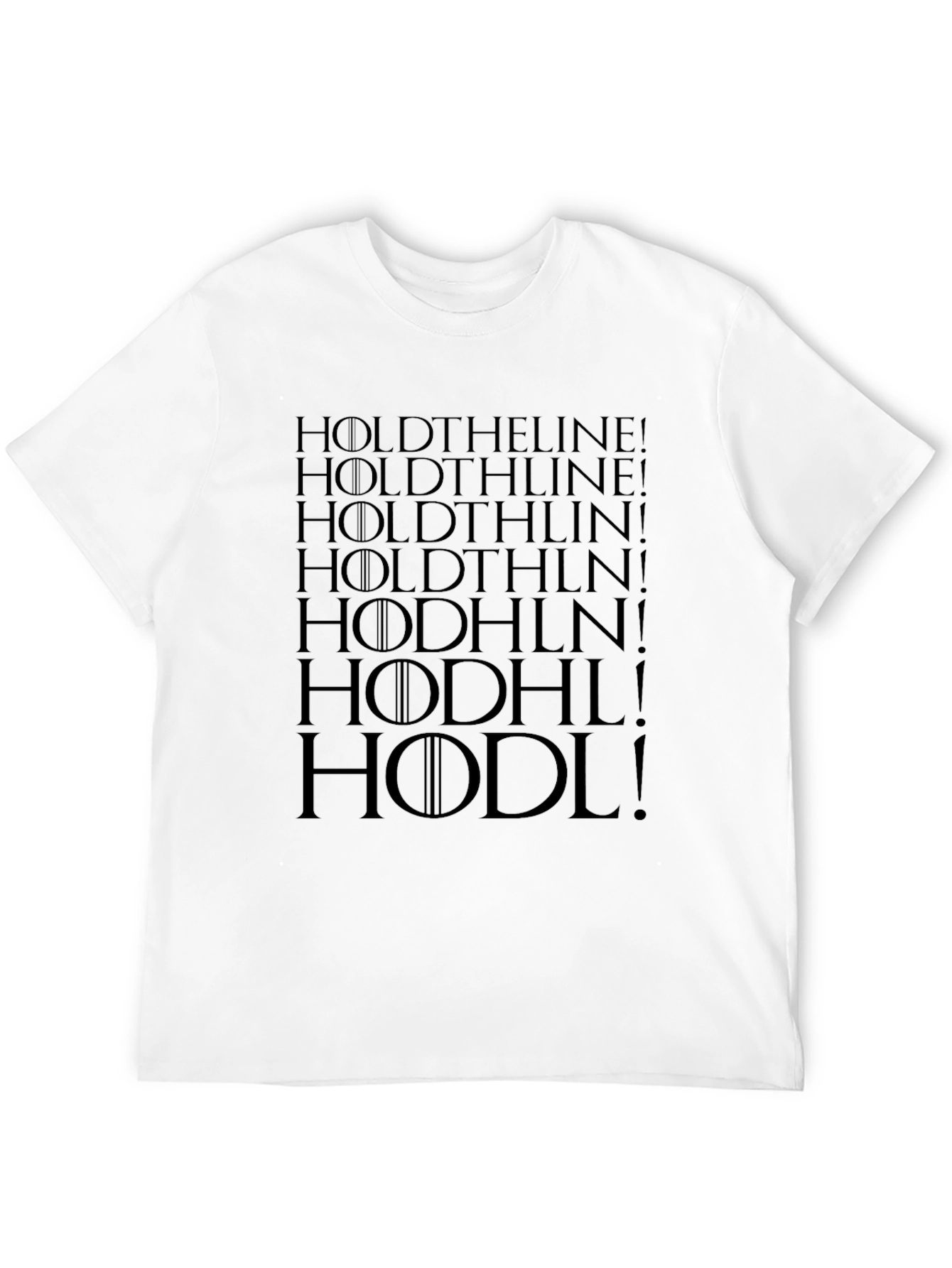 HODL the Line Mens Black Graphic Tee