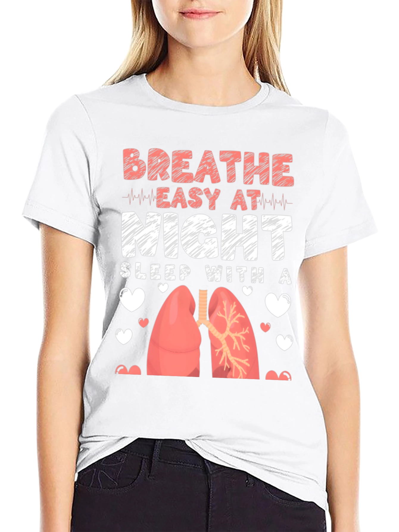 Breathe Easy at Night Lungs Graphic Tee