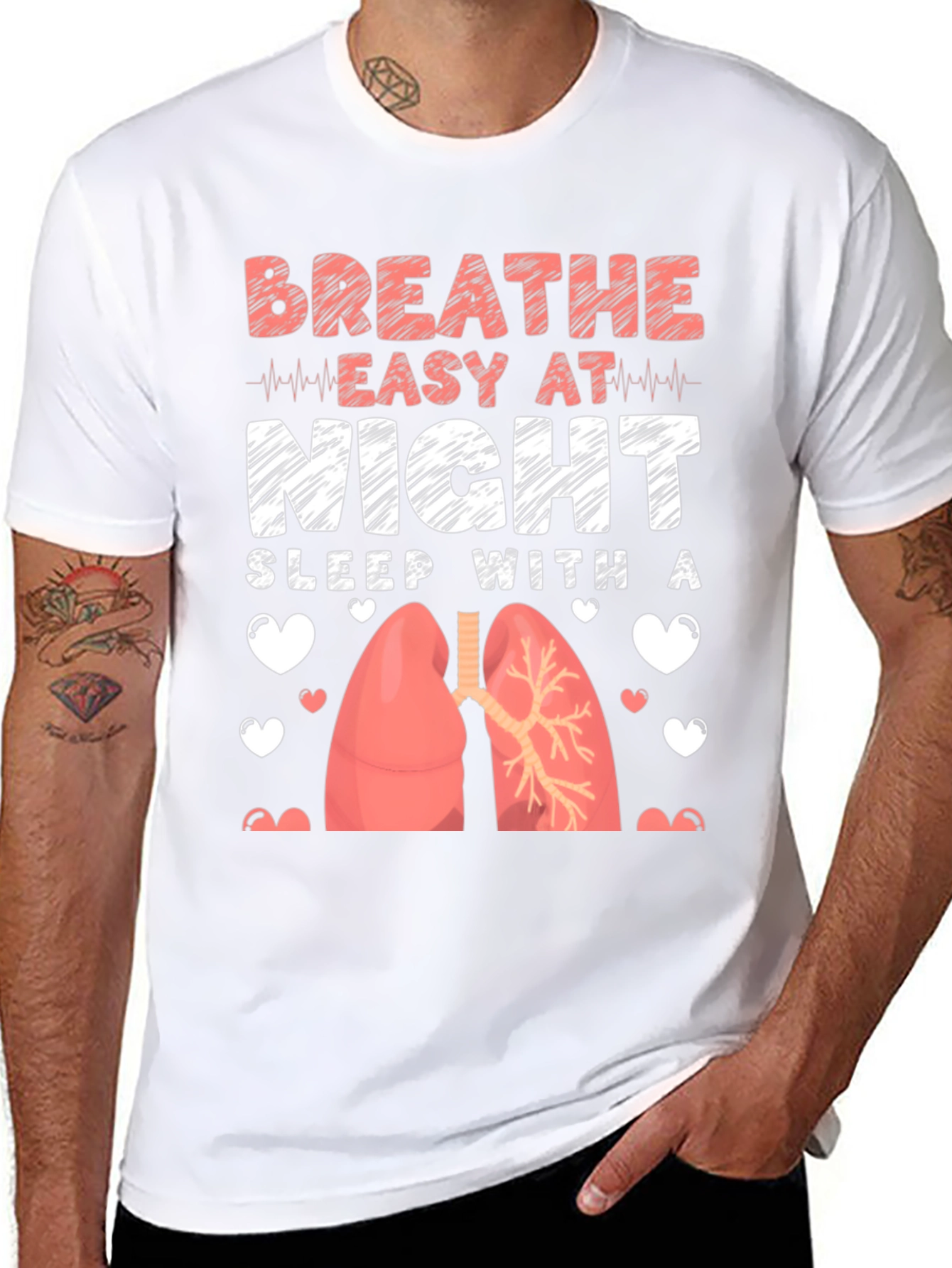 Breathe Easy at Night Lungs Graphic Tee