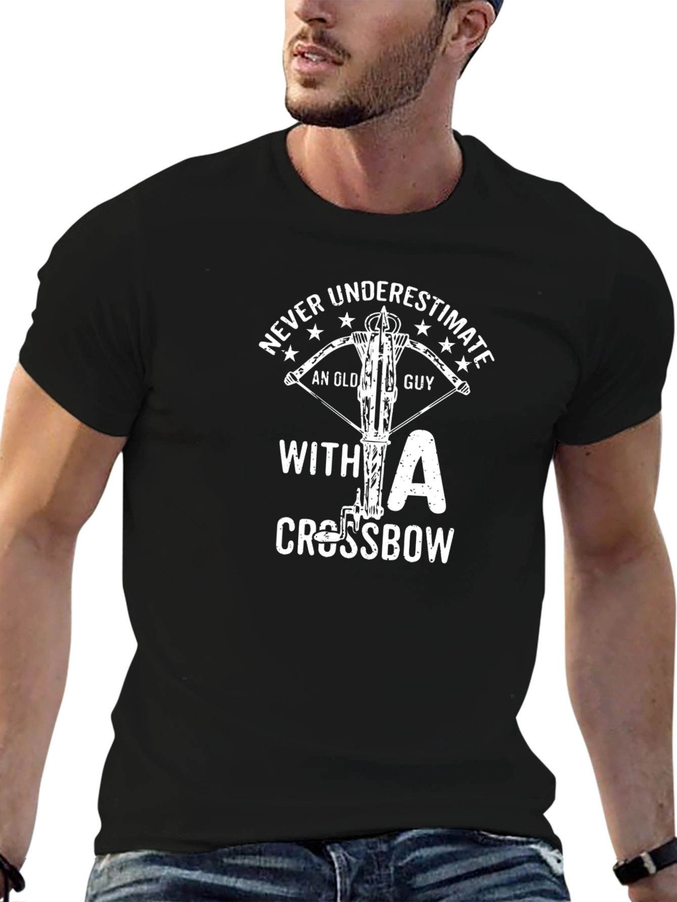 Old Guy Crossbow Graphic Tee