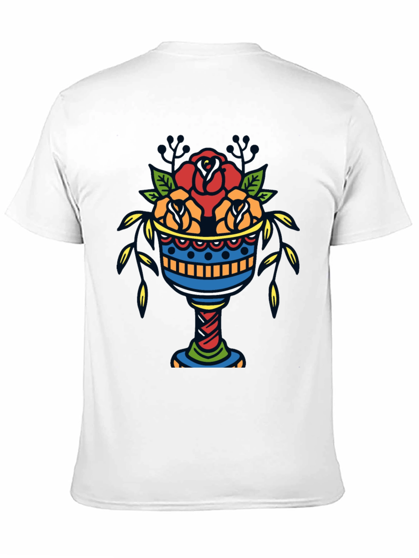 Floral Chalice Black Graphic Tee