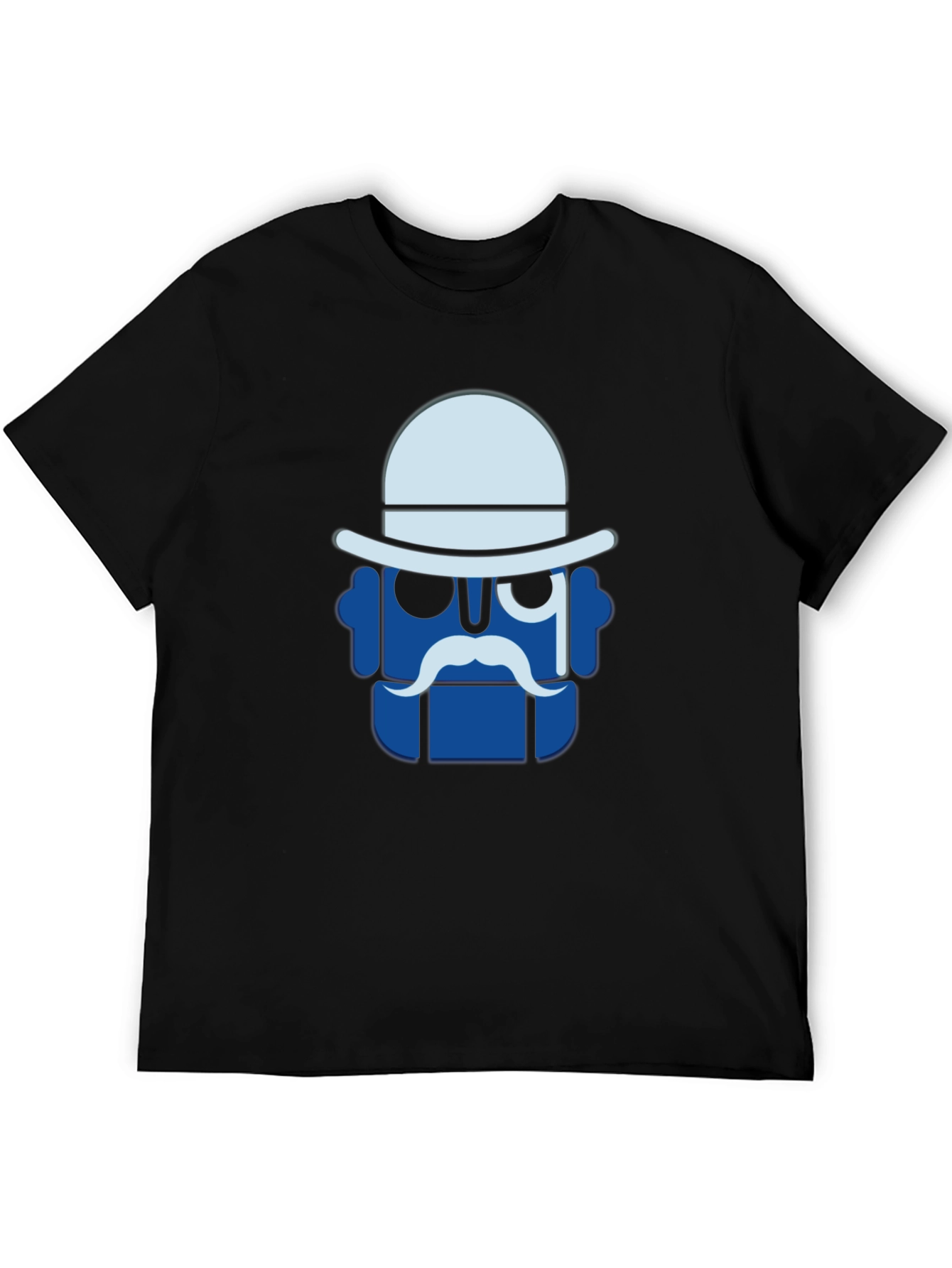 Dapper Robot Graphic Tee - Black Cotton T-Shirt