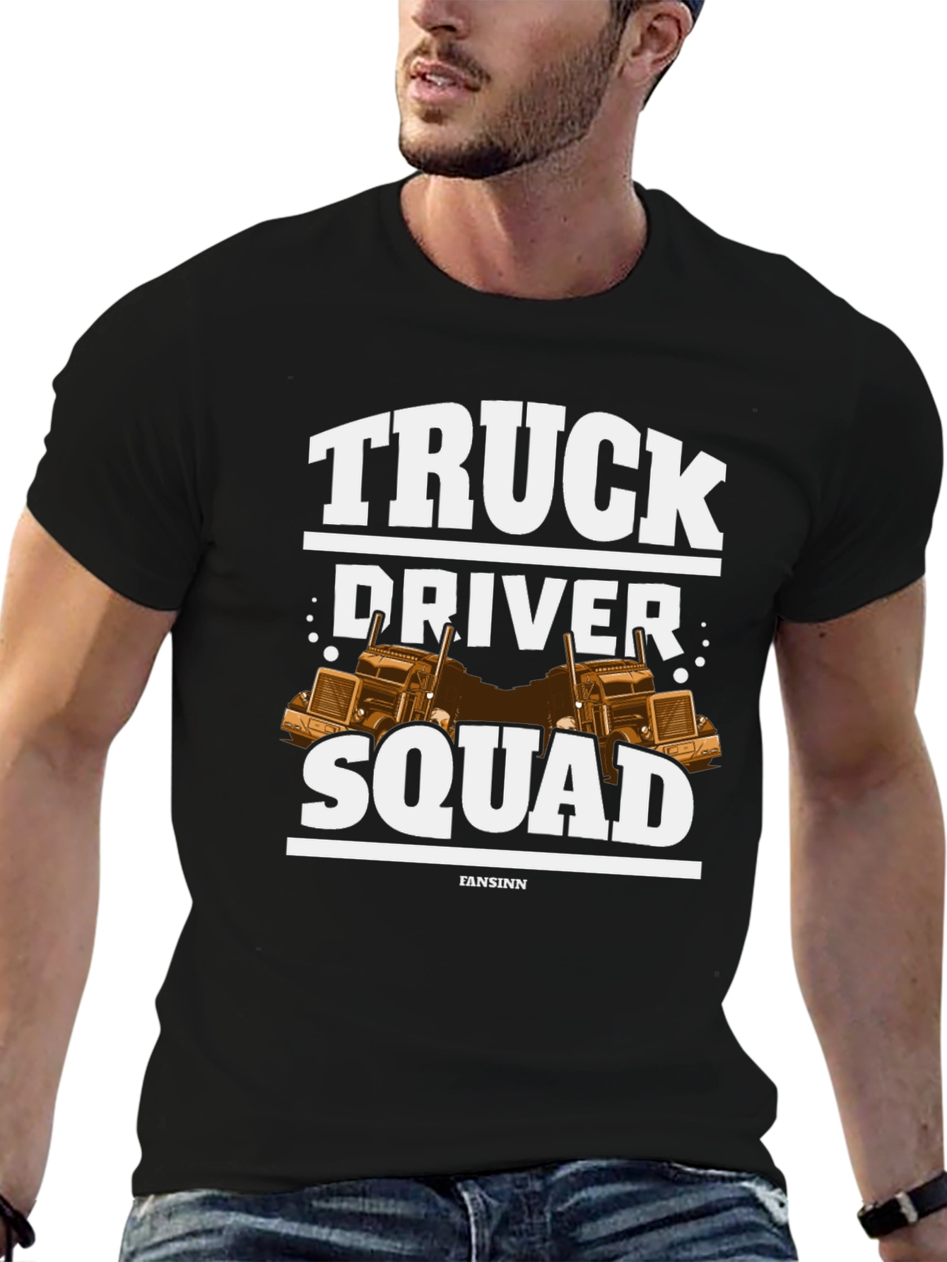 Truck Driver Squad Graphic Tee - Black