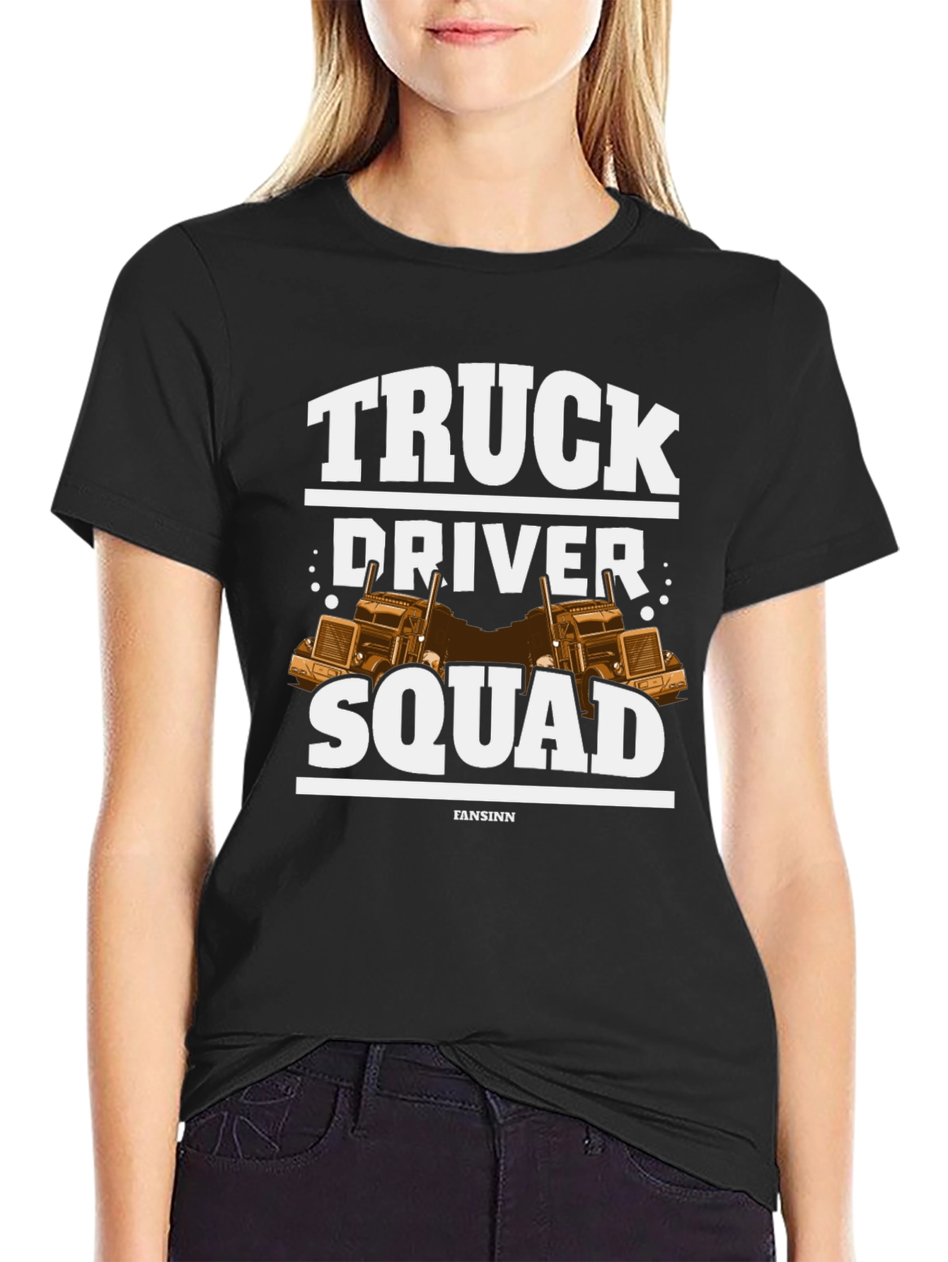 Truck Driver Squad Graphic Tee - Black