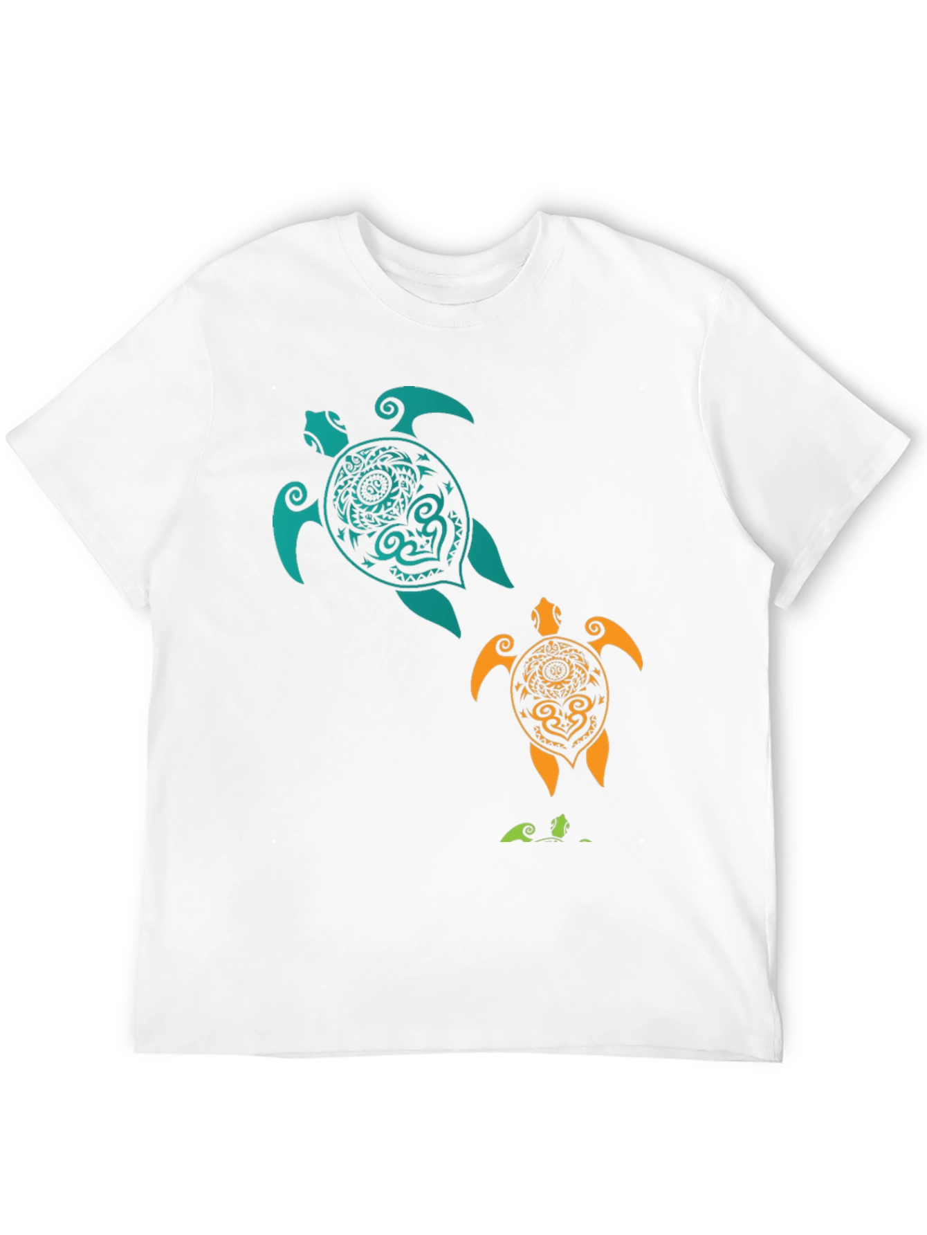 Turtle Print Tee - Black