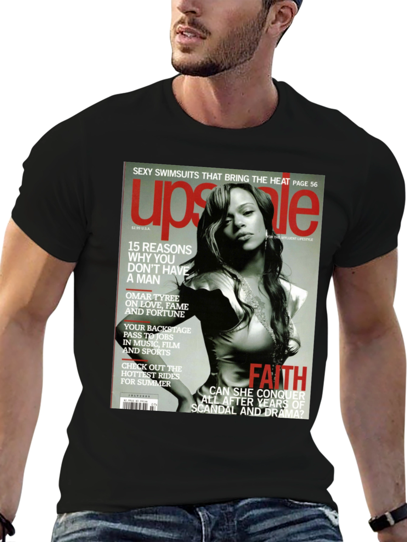 Faith Evans Upscale Magazine Cover T-Shirt