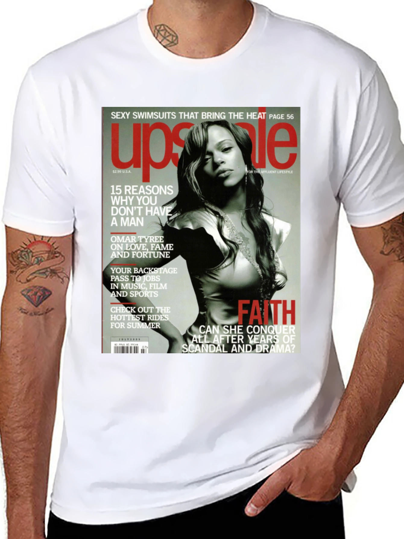 Faith Evans Upscale Magazine Cover T-Shirt