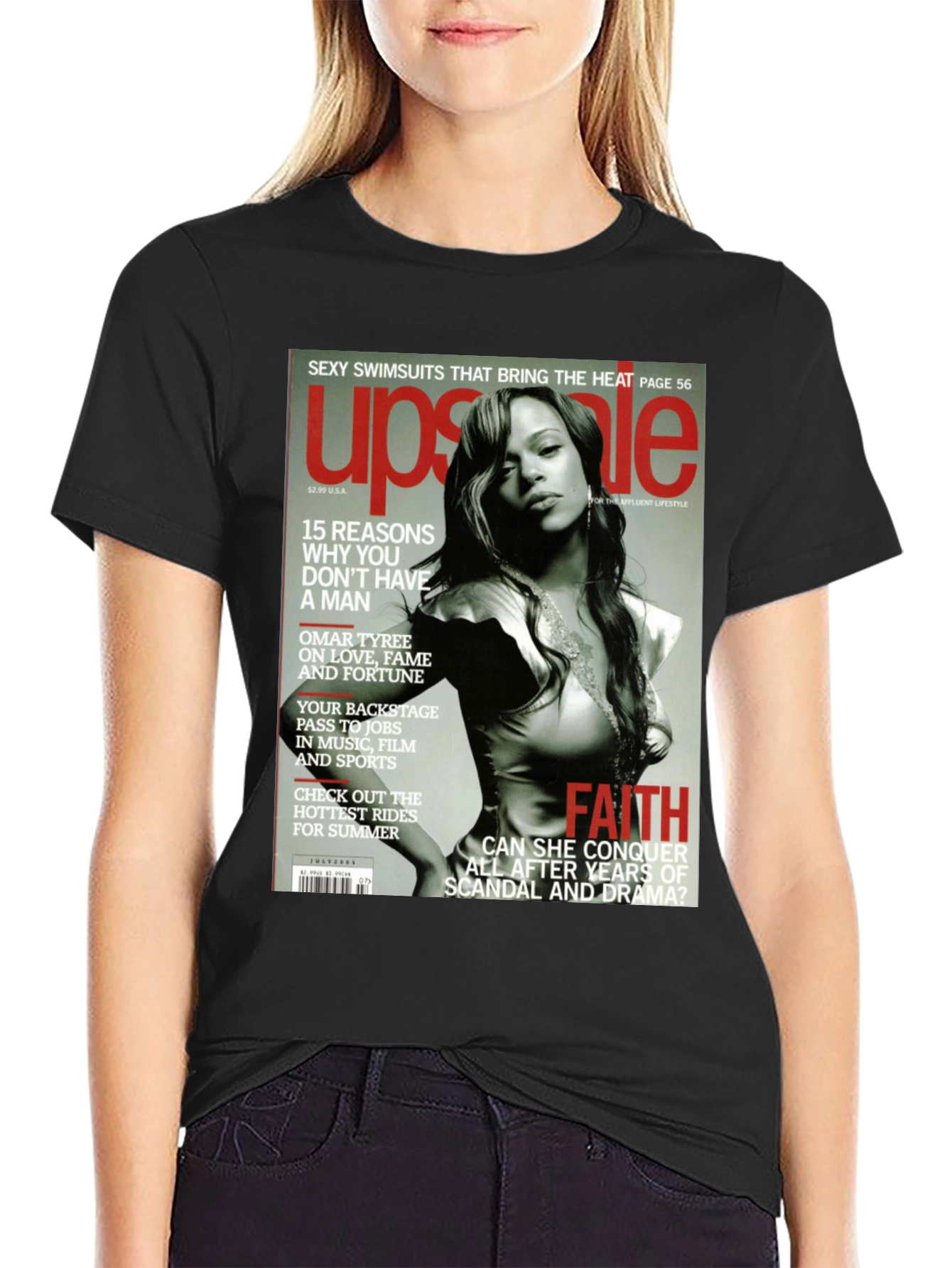 Faith Evans Upscale Magazine Cover T-Shirt